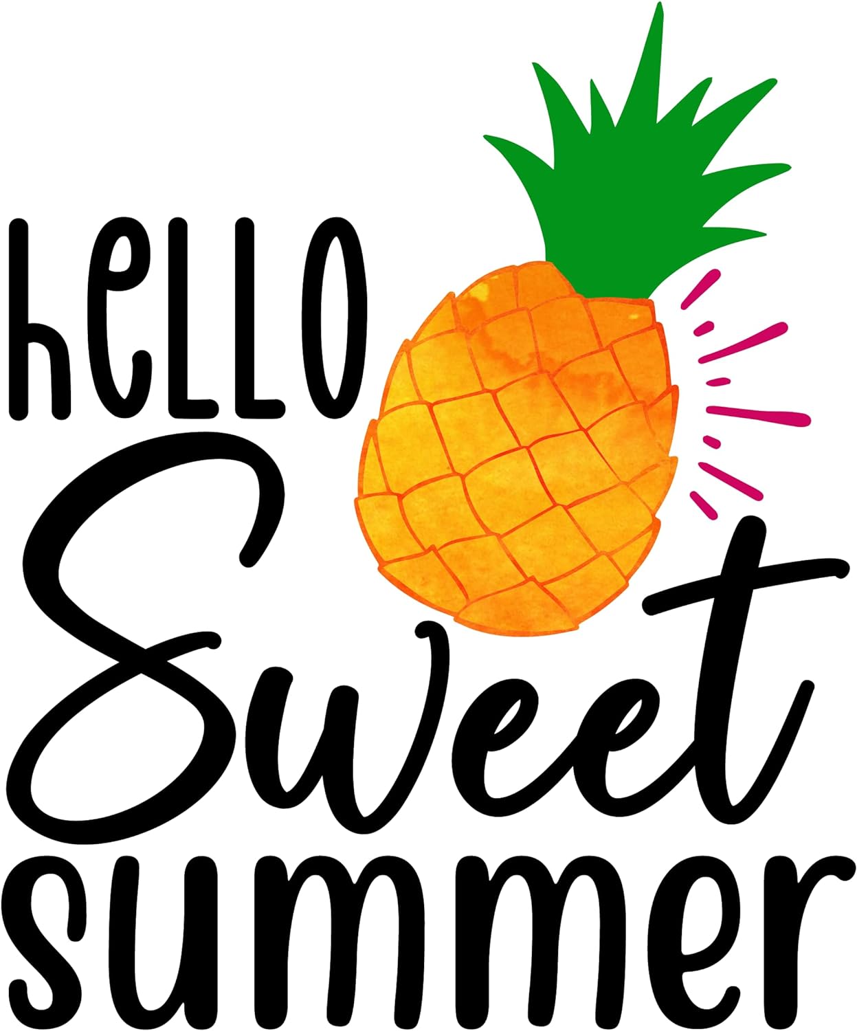 Inspirational Quote "Hello Sweet Summer" Motivational Sticker Vinyl Decal Motivation Stickers- 5" Vinyl Sticker Waterproof