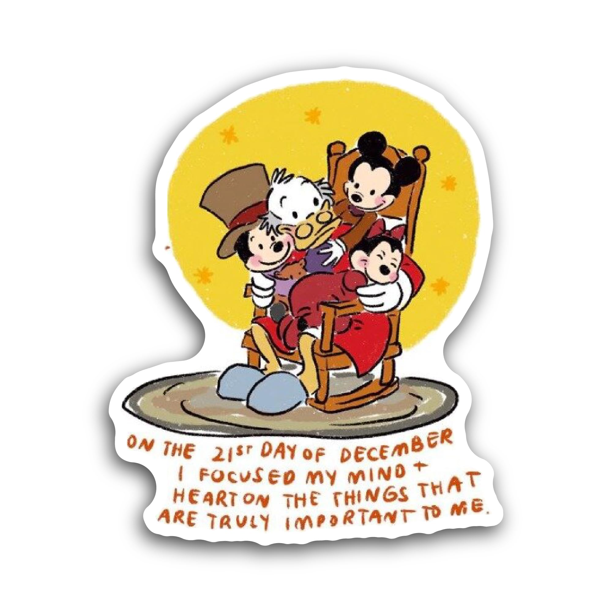 2 (Pieces) 3" and 5" Mouse and Friends Sticker, Waterproof Vinyl Decals for Many Purpose Like Cars,