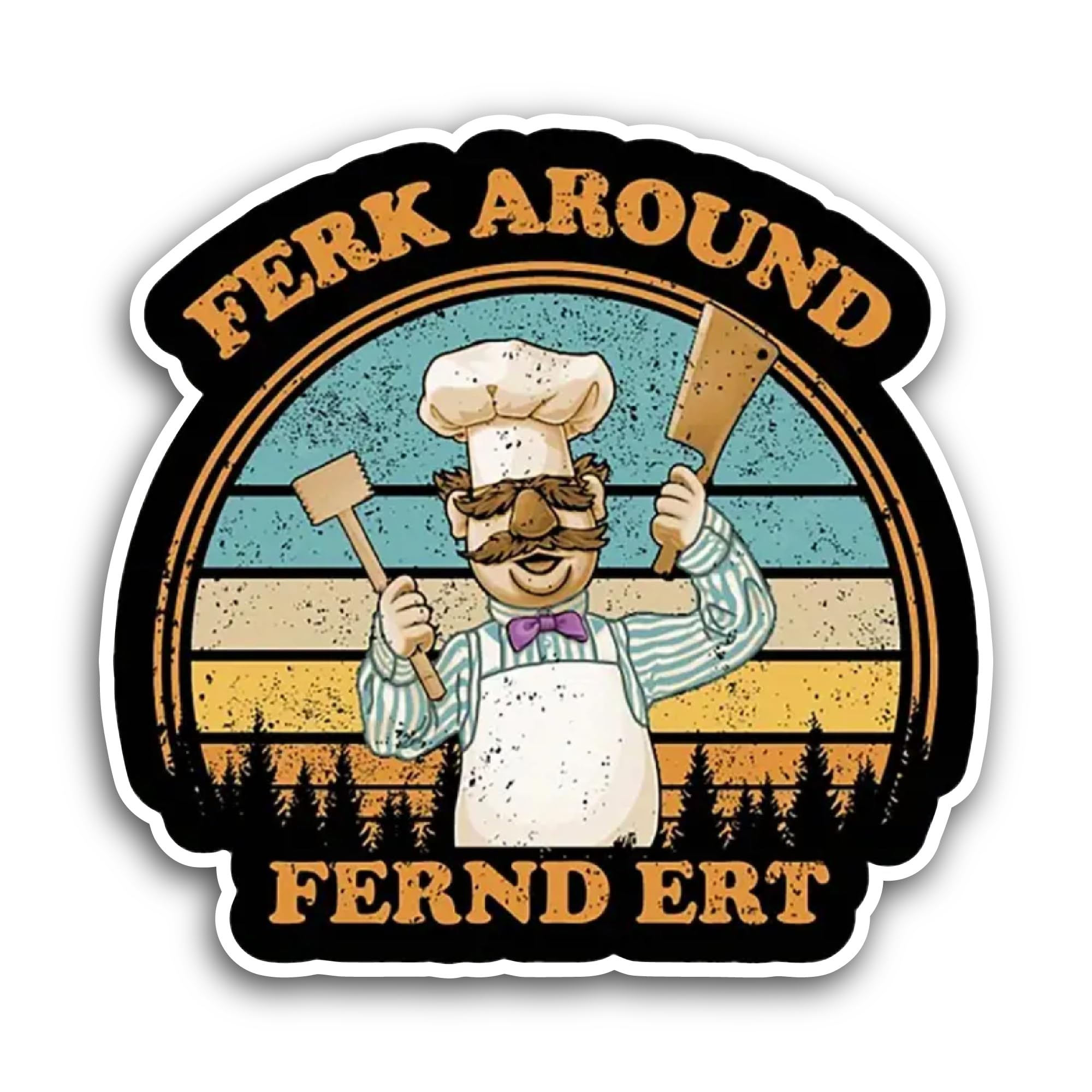 2 (Pieces) 3" and 5" Cookie Inspector Sticker, Waterproof Vinyl Decals for Many Purpose Like Cars, T