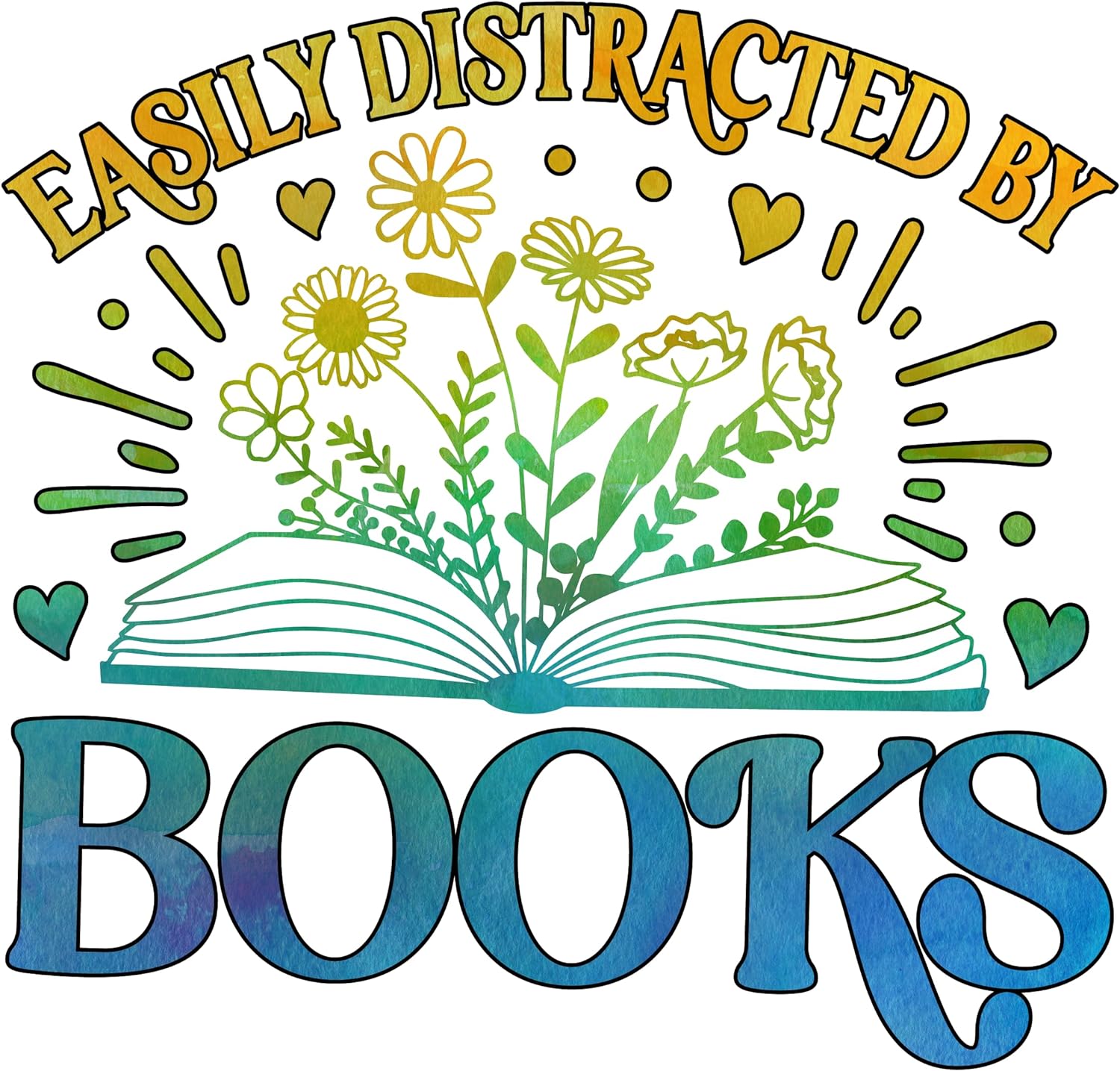 Inspirational Quote Easily Distracted By Books Motivational Sticker Vinyl Decal Motivation Stickers- 5" Vinyl Sticker Waterproof