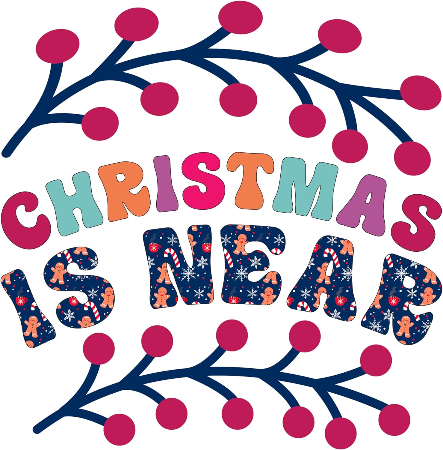 Inspirational Quote Christmas is Near Motivational Sticker Vinyl Decal Motivation Stickers- 5" Vinyl Sticker Waterproof