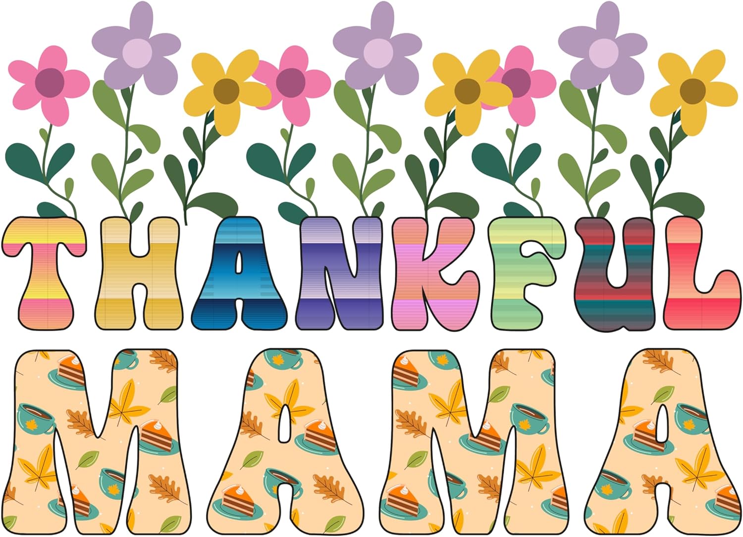 Inspirational Quote Thankfull Mama Motivational Sticker Vinyl Decal Motivation Stickers- 5" Vinyl Sticker Waterproof