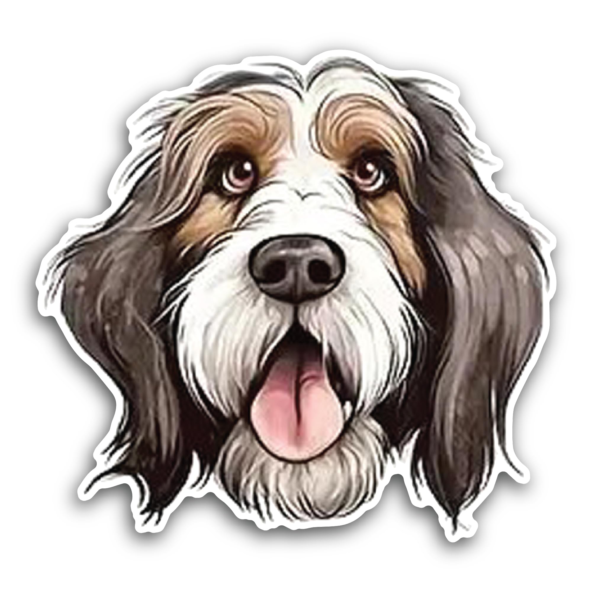 2 (Pieces) 3" and 5" Dog Staring at me Decal Sticker, Waterproof Vinyl Decals for Many Purpose Like