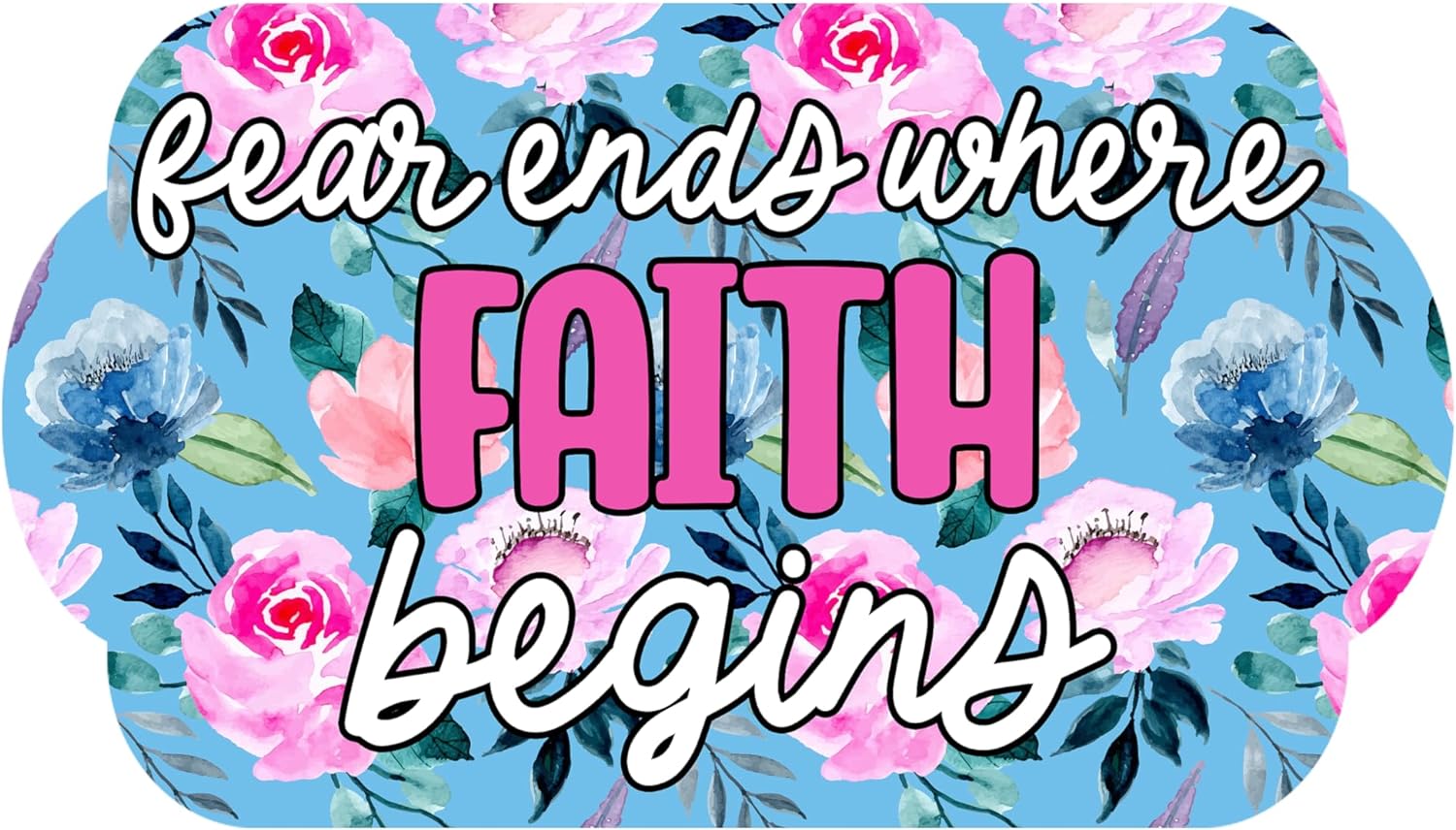 Inspirational Quote "Fear Ends Where Faith Begins" Motivational Sticker Vinyl Decal Motivation Stickers- 5" Vinyl Sticker Waterproof