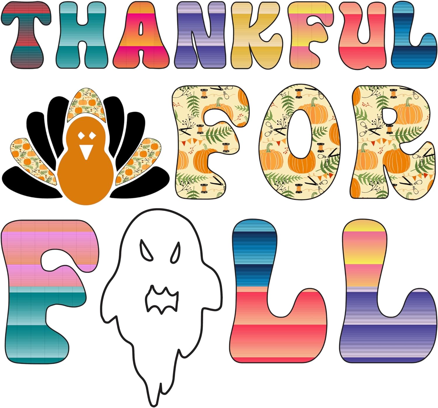 Inspirational Quote Thankful For Fall Motivational Sticker Vinyl Decal Motivation Stickers- 5" Vinyl Sticker Waterproof