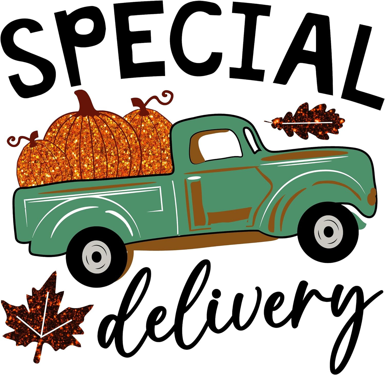 Inspirational Quote Special Pumpkin Truck Delivery Motivational Sticker Vinyl Decal Motivation Stickers- 5" Vinyl Sticker Waterproof