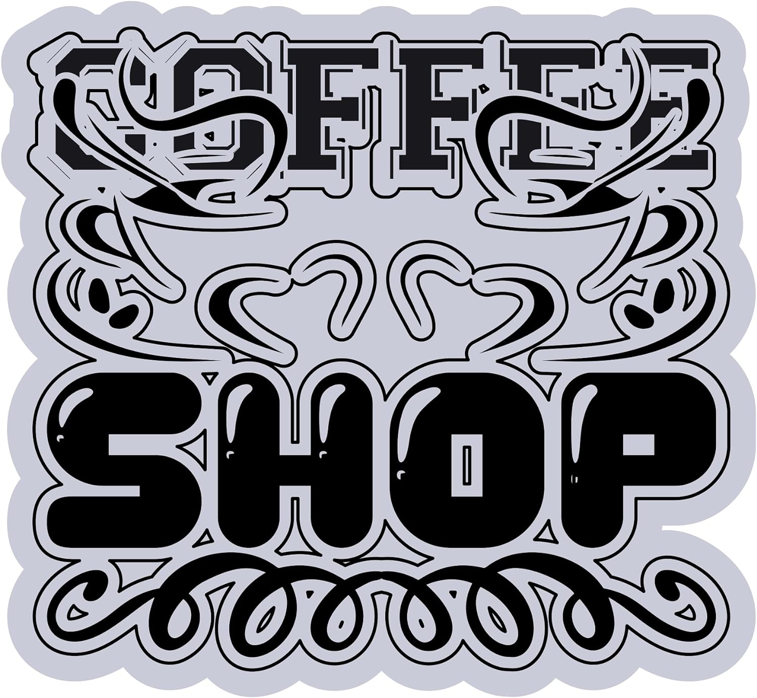 Inspirational Quote "Coffee Shop" Motivational Sticker Vinyl Decal Motivation Stickers- 5" Vinyl Sticker Waterproof