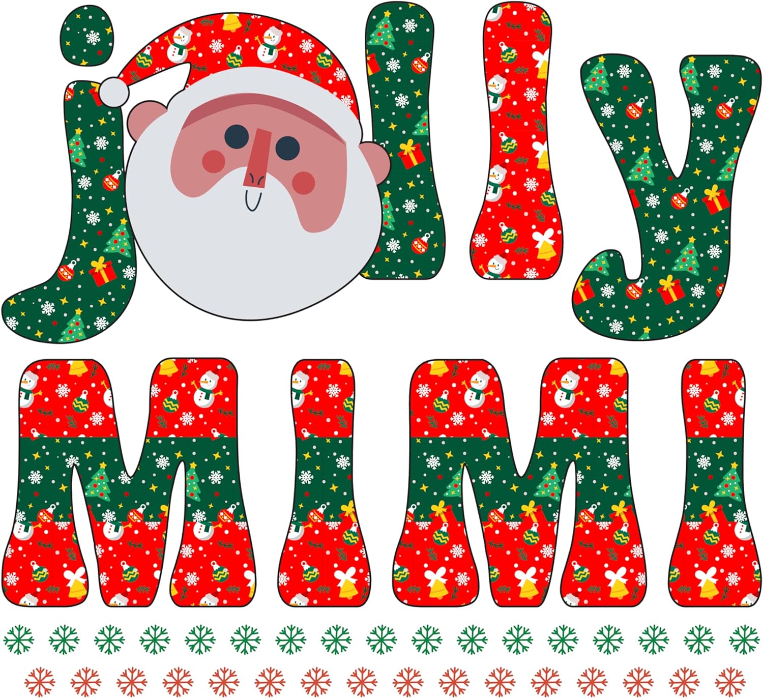 Inspirational Quote Jolly Mimi Santa Head Motivational Sticker Vinyl Decal Motivation Stickers- 5" Vinyl Sticker Waterproof