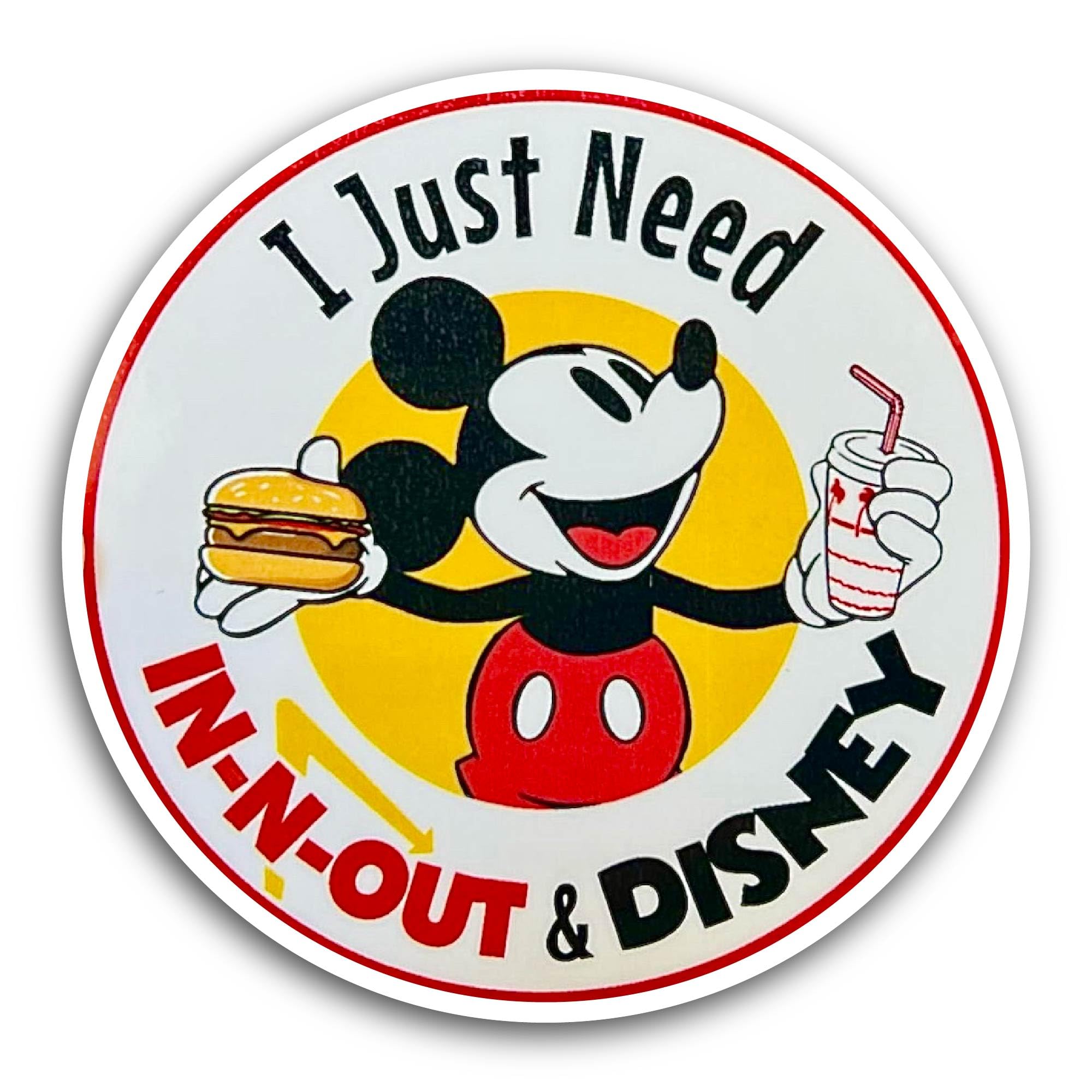 2 (Pieces) 3" and 5" I Just Need Sticker, Waterproof Vinyl Decals for Many Purpose Like Cars, Trucks