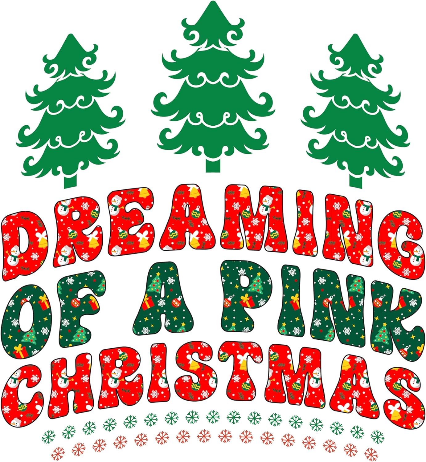 Inspirational Quote Dreaming of A Pink Christmas Motivational Sticker Vinyl Decal Motivation Stickers- 5" Vinyl Sticker Waterproof