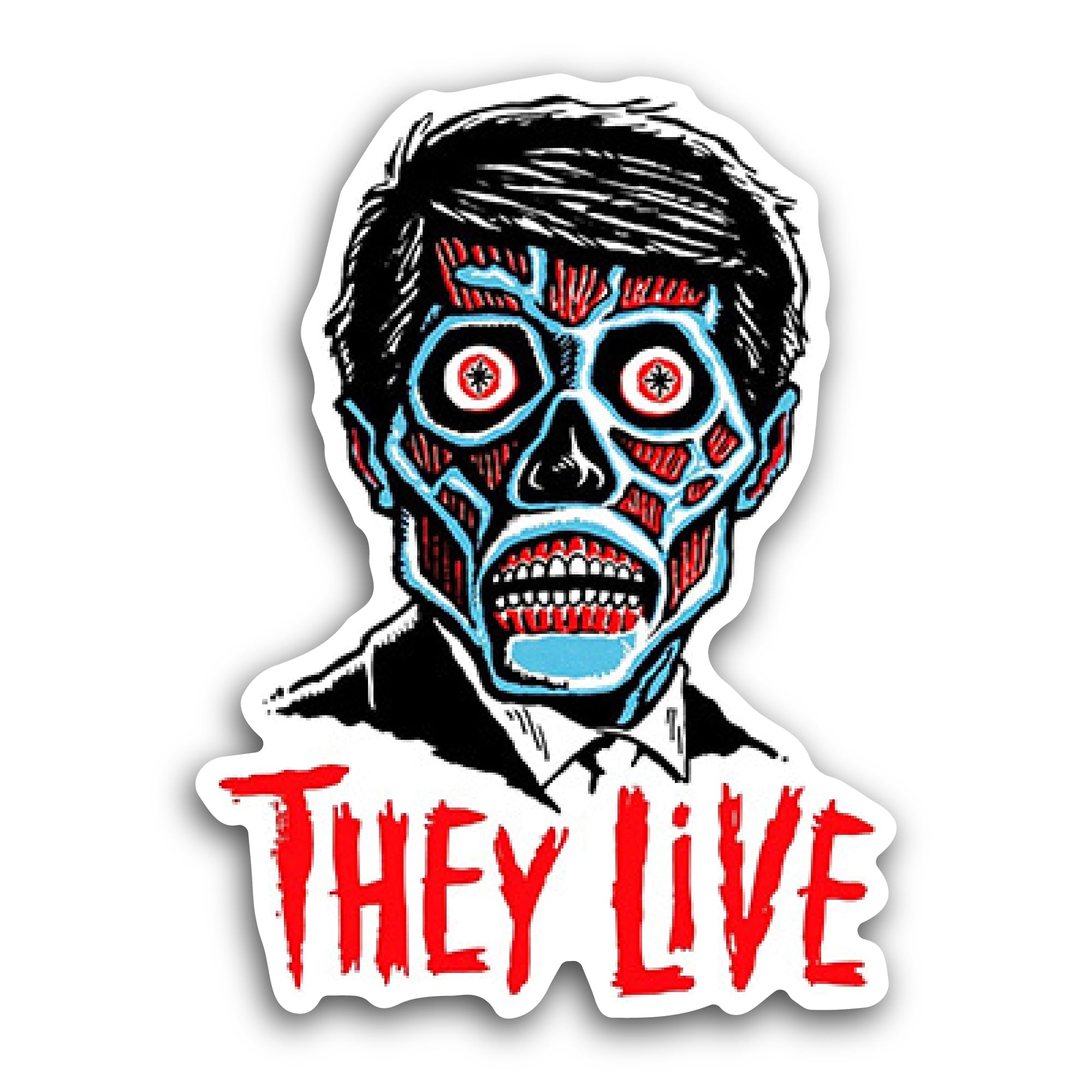 2 (Pieces) 3" and 5" They Live Sticker, Waterproof Vinyl Decals for Many Purpose Like Cars, Trucks,