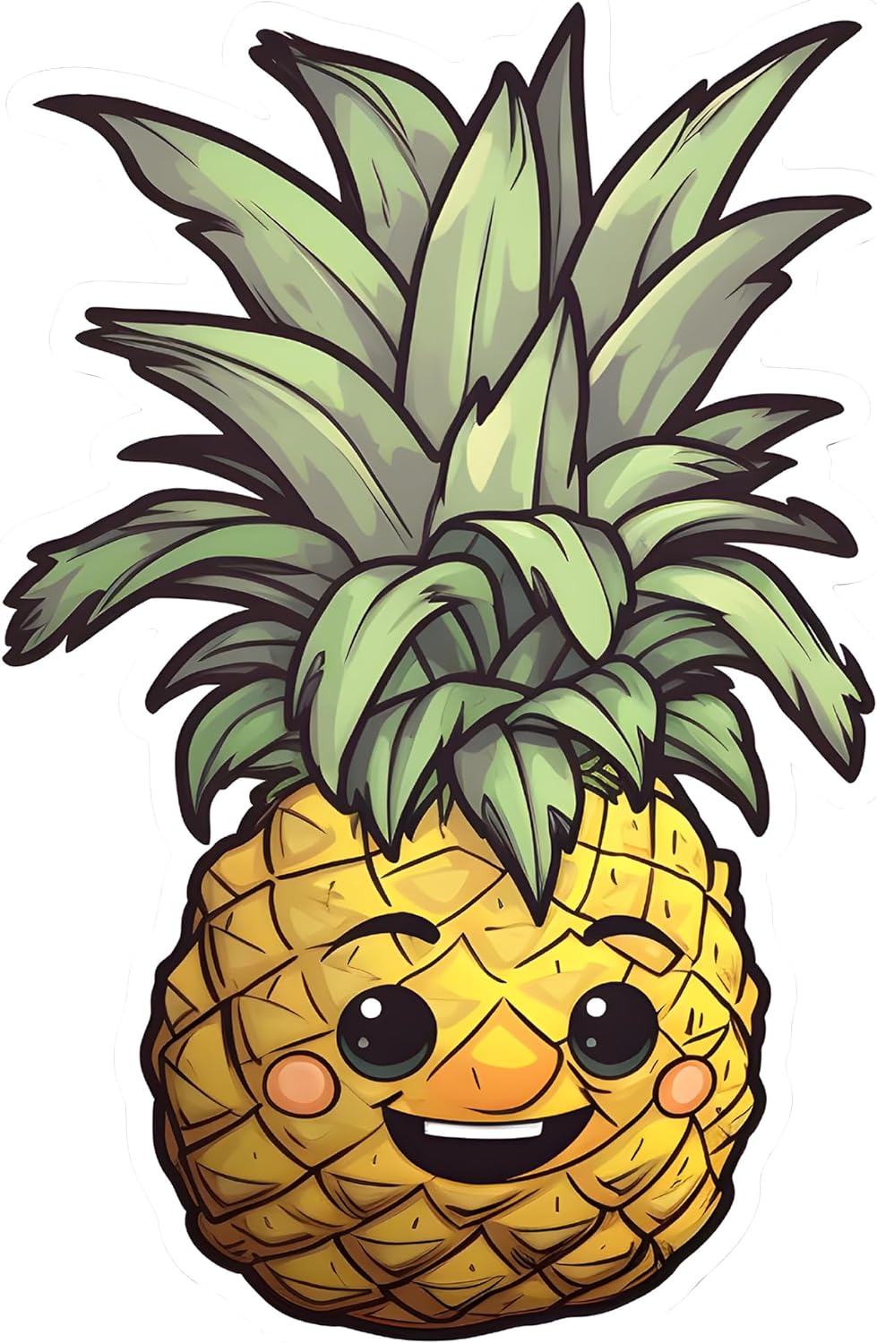 Inspirational Quote Cute Pineapple Sticker Motivational Sticker Vinyl Decal Motivation Stickers- 5" Vinyl Sticker Waterproof
