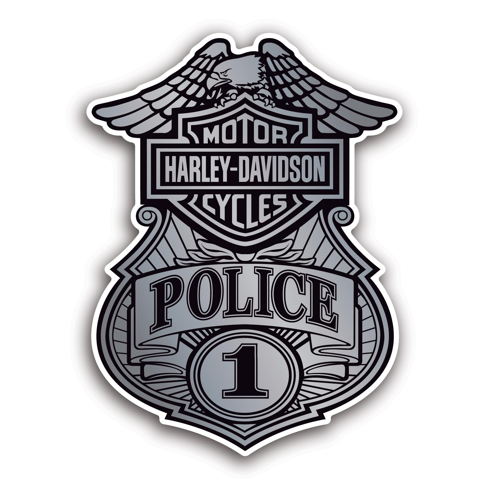 2 (Pieces) 3" and 5" Police Text Sticker, Waterproof Vinyl Decals for Many Purpose Like Cars, Trucks