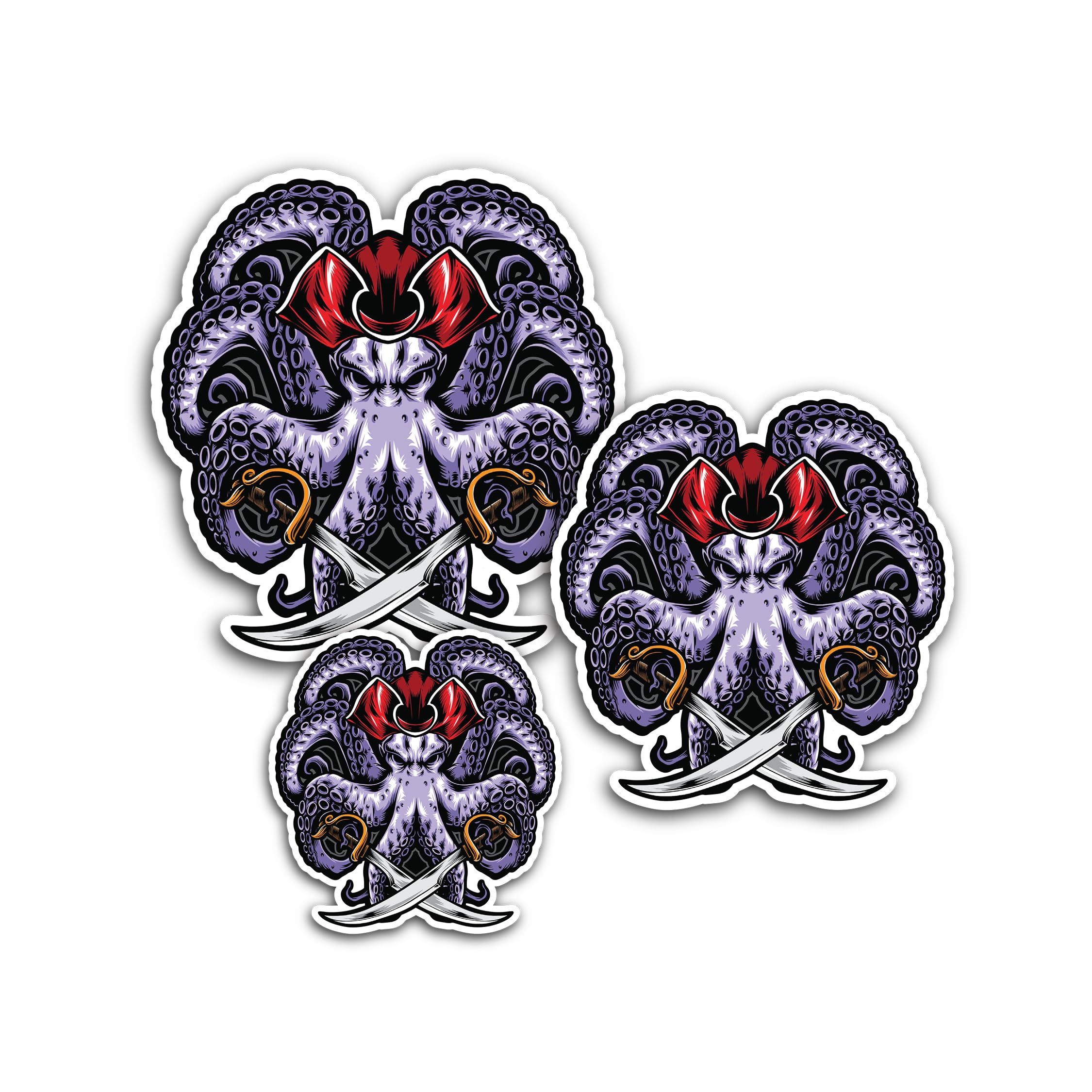 2 (Pieces) 3" and 5" HK Sticker, Waterproof Vinyl Decals for Many Purpose Like Cars, Trucks, Laptops