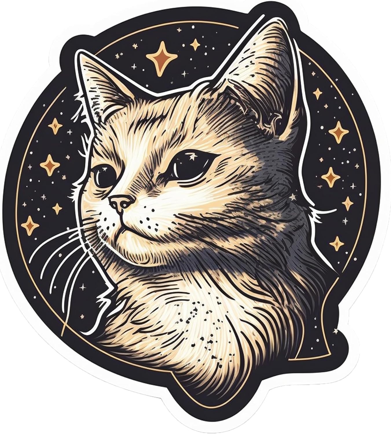 Inspirational Quote "Beautiful Cat Eyes Sticker" Motivational Sticker Vinyl Decal Motivation Stickers- 5" Vinyl Sticker Waterproof