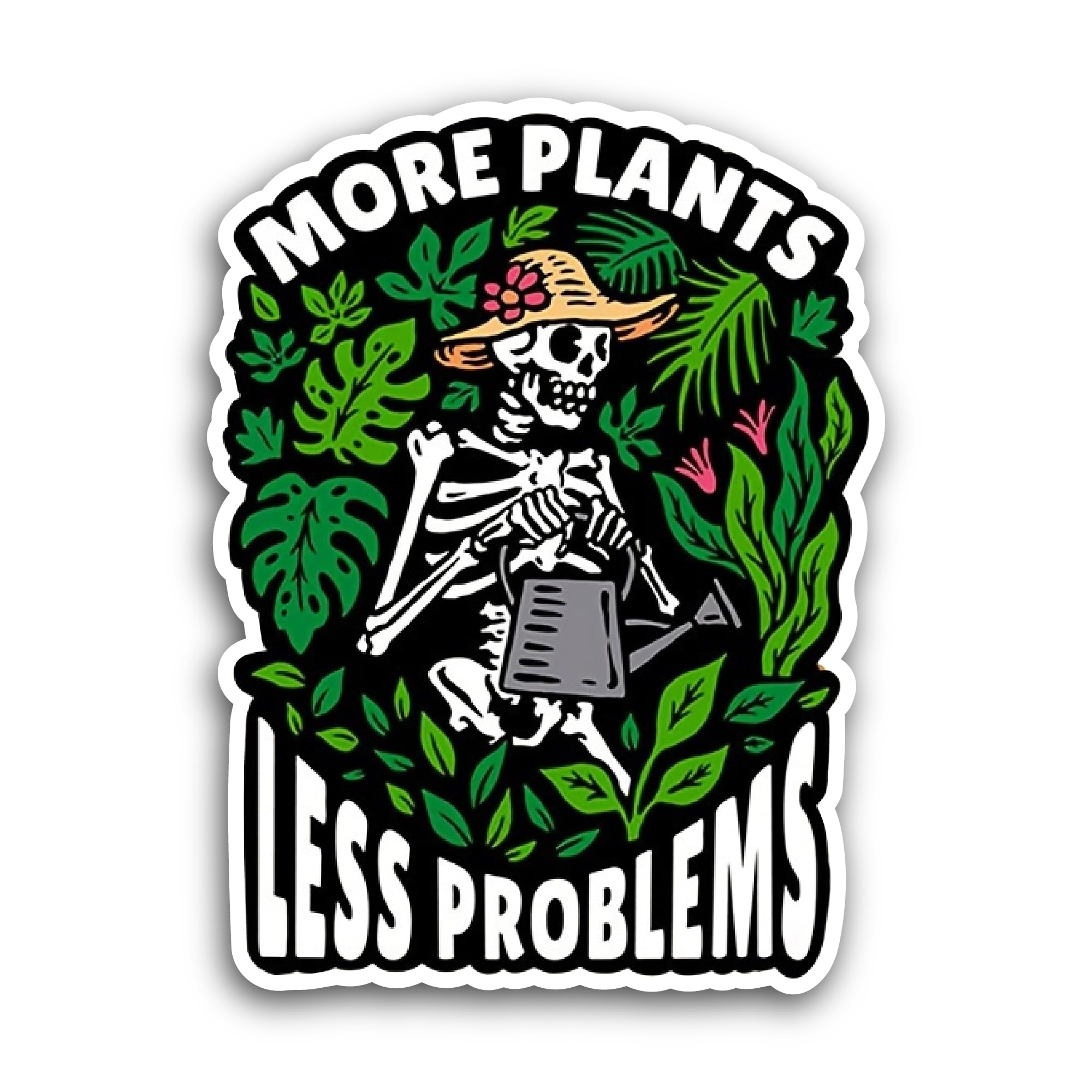 2 (Pieces) 3" and 5" More Plants Sticker, Waterproof Vinyl Decals for Many Purpose Like Cars, Trucks