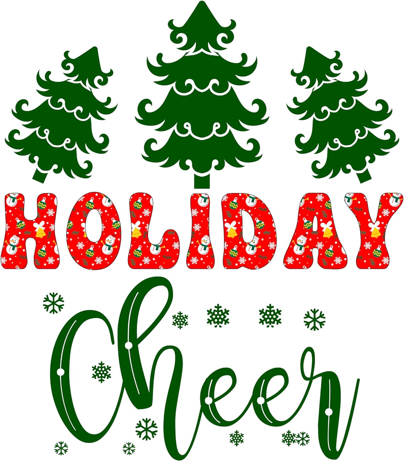 Inspirational Quote Holiday Cheer Green Tree Motivational Sticker Vinyl Decal Motivation Stickers- 5" Vinyl Sticker Waterproof