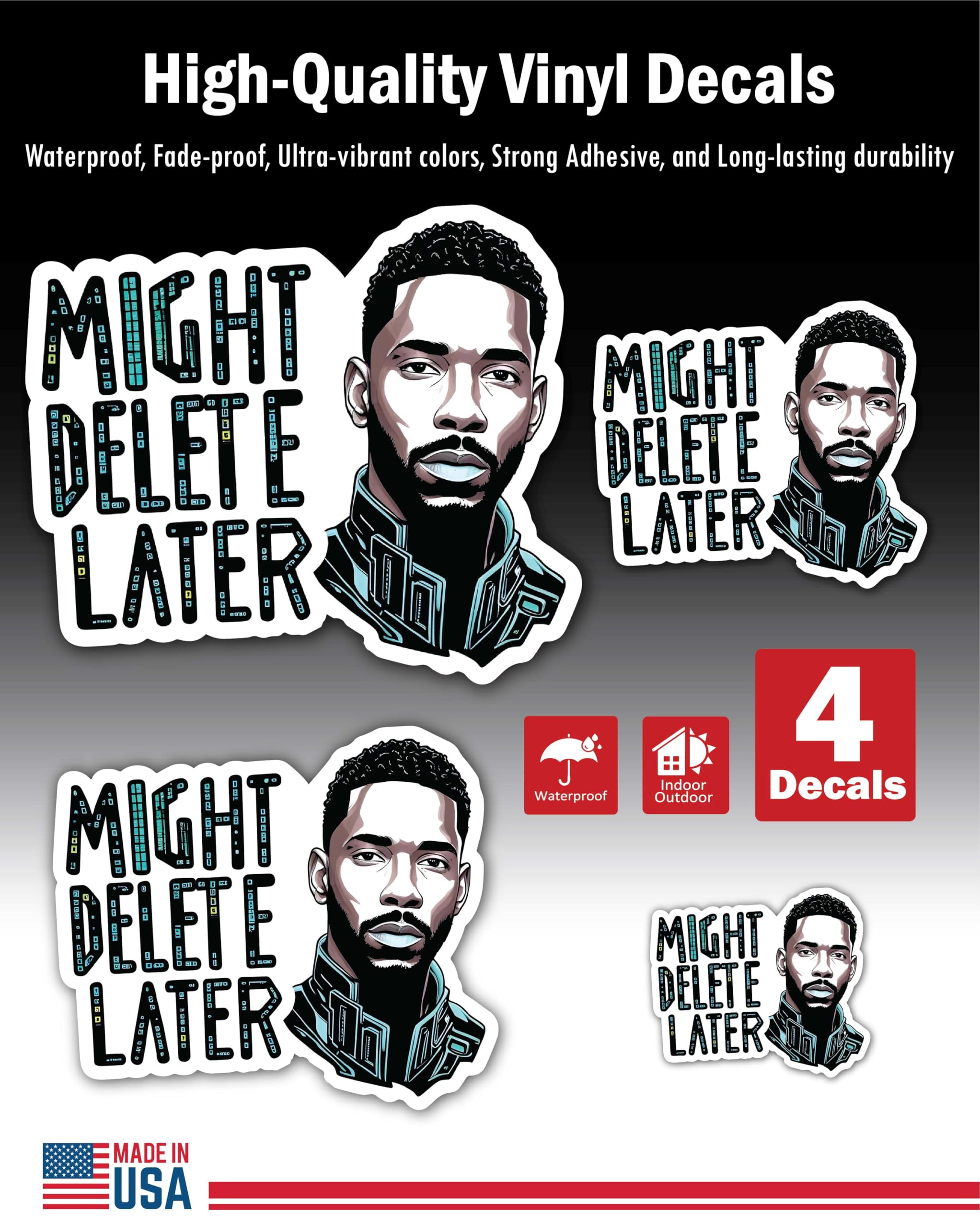 2 (Pieces) 3" and 5" Stickers n Decals Mesmerized - Motivational Sticker Vinyl Decal Sticker, Waterp