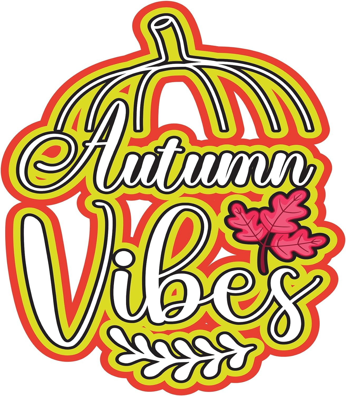 Inspirational Quote Autumn Vibes Motivational Sticker Vinyl Decal Motivation Stickers- 5" Vinyl Sticker Waterproof