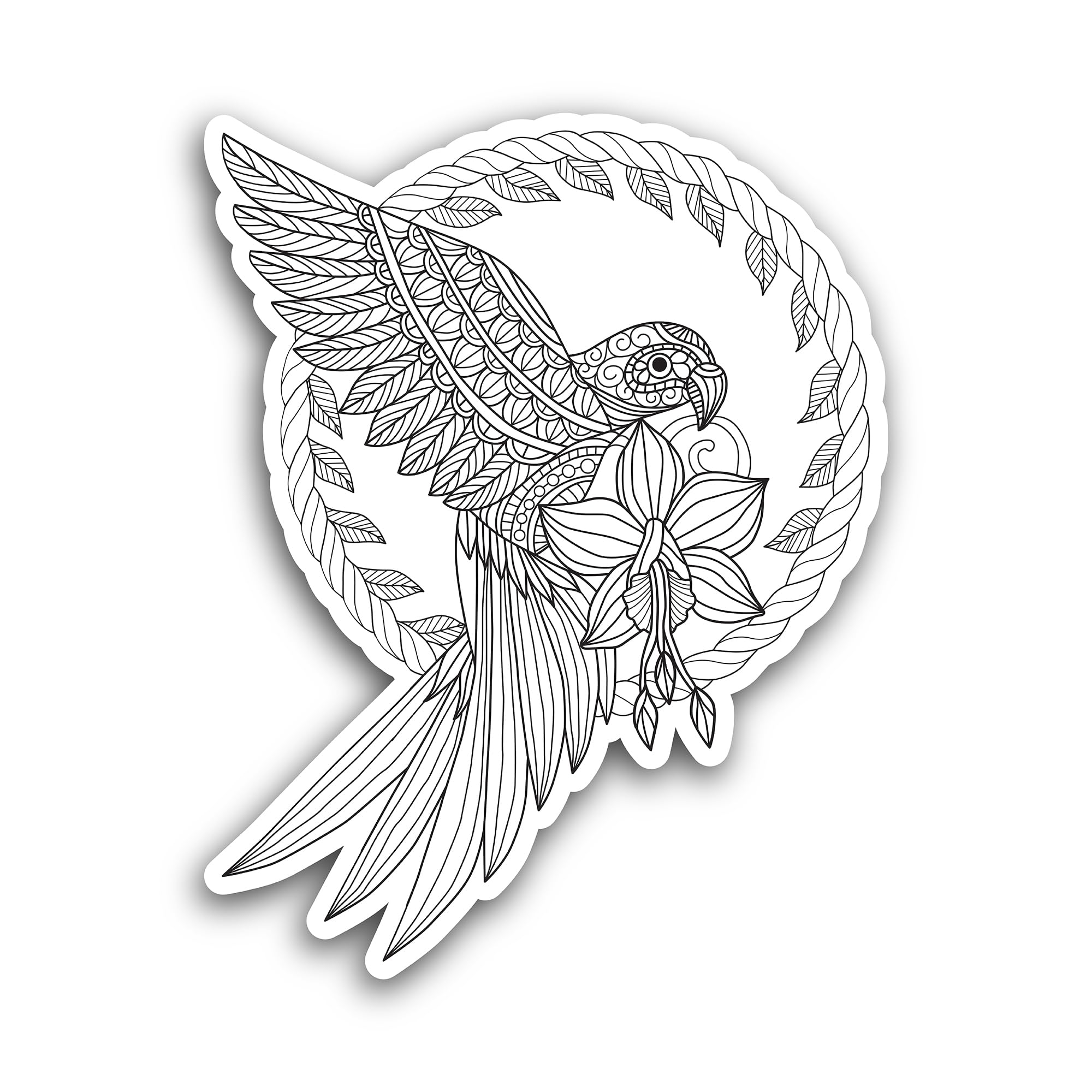 2 (Pieces) 3" and 5" Parrot Vinyl Decals Sticker, Waterproof Vinyl Decals for Many Purpose Like Cars