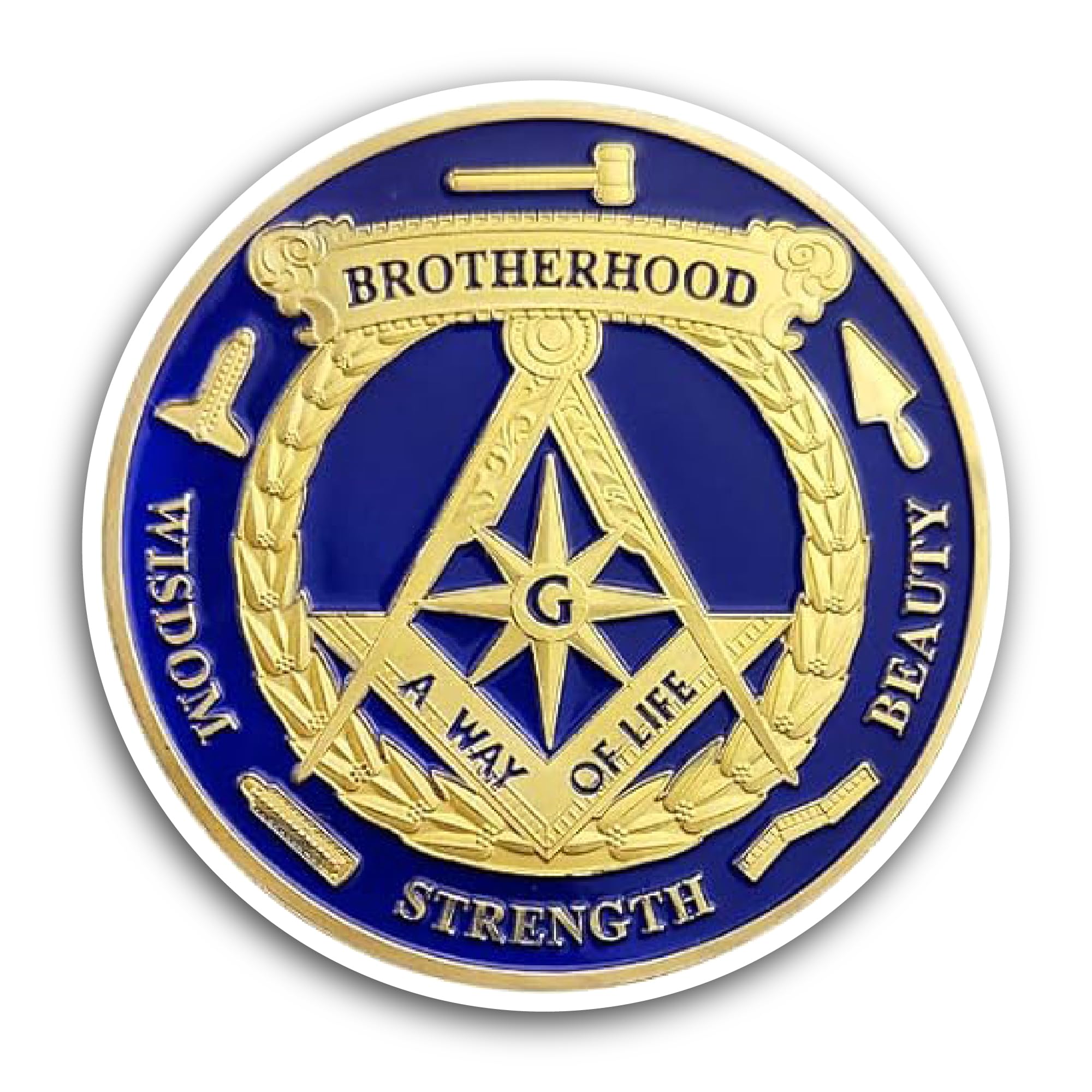 2 (Pieces) 3" and 5" Brotherhood Sticker, Waterproof Vinyl Decals for Many Purpose Like Cars, Trucks
