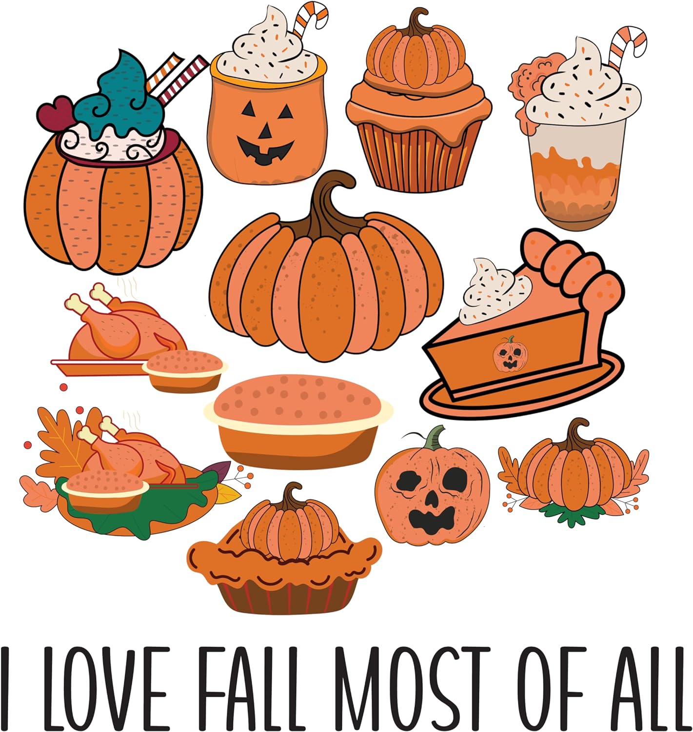 Inspirational Quote I Love Fall Most Of All Amazing Design Motivational Sticker Vinyl Decal Motivation Stickers- 5" Vinyl Sticker Waterproof