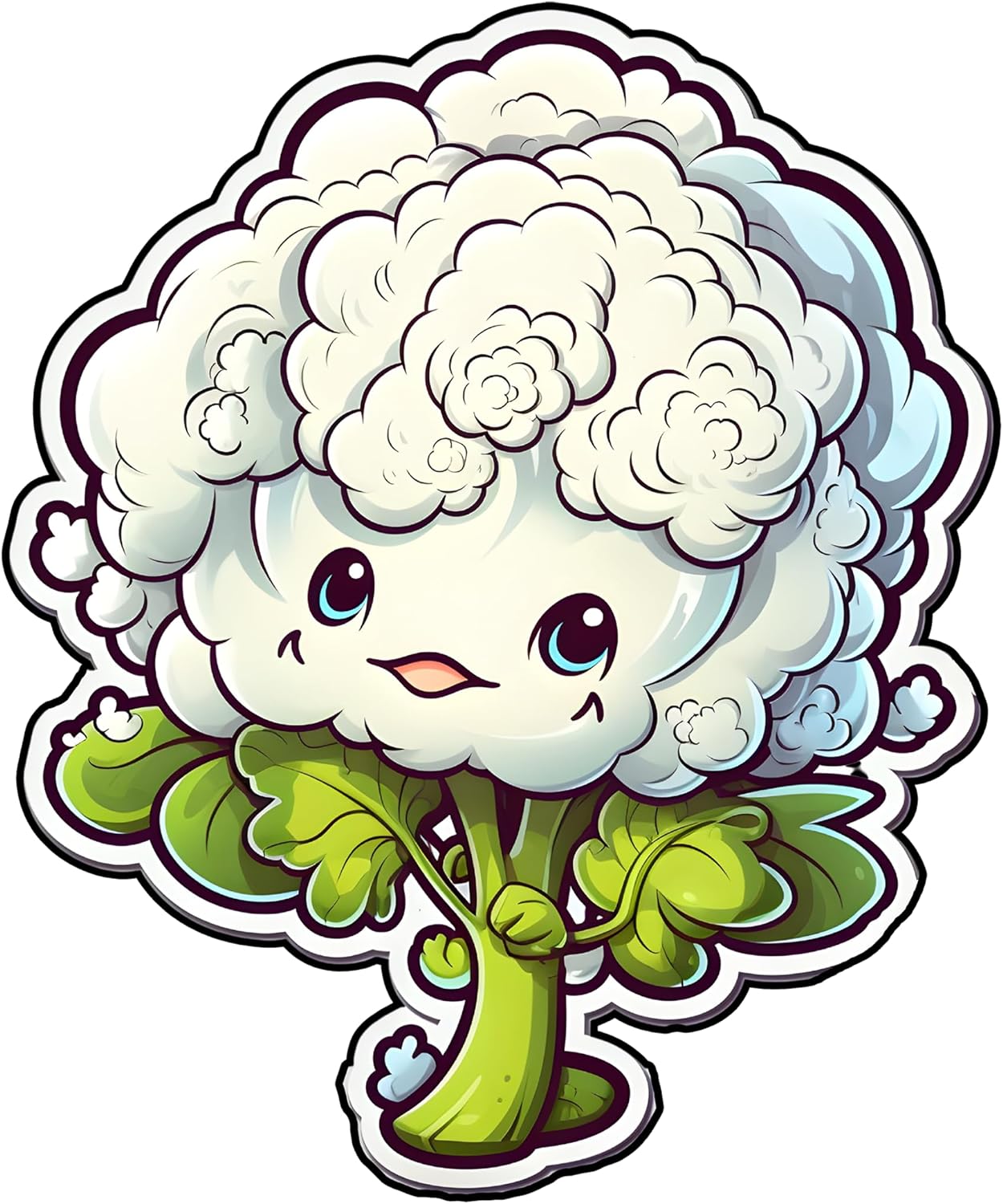 Inspirational Quote Cartoonish Broccoli Image Motivational Sticker Vinyl Decal Motivation Stickers- 5" Vinyl Sticker Waterproof