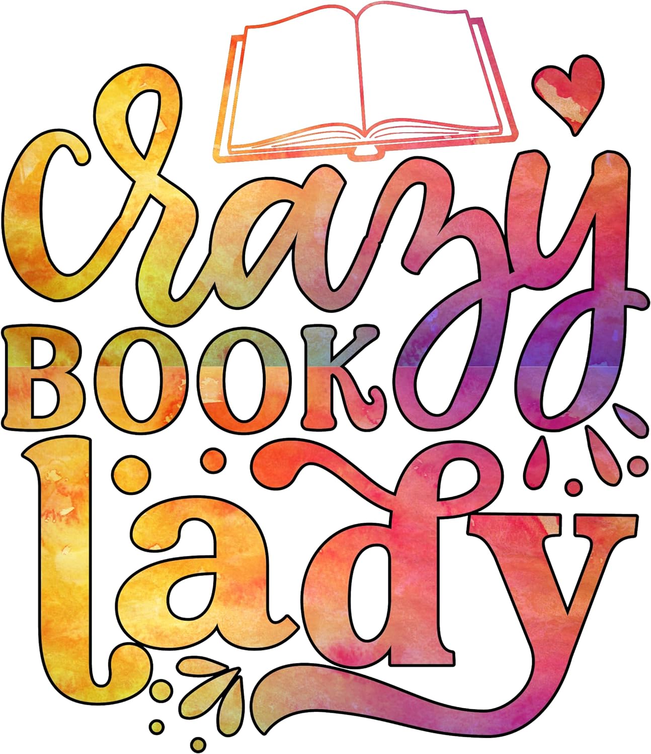 Inspirational Quote Crazy Book Lady Motivational Sticker Vinyl Decal Motivation Stickers- 5" Vinyl Sticker Waterproof