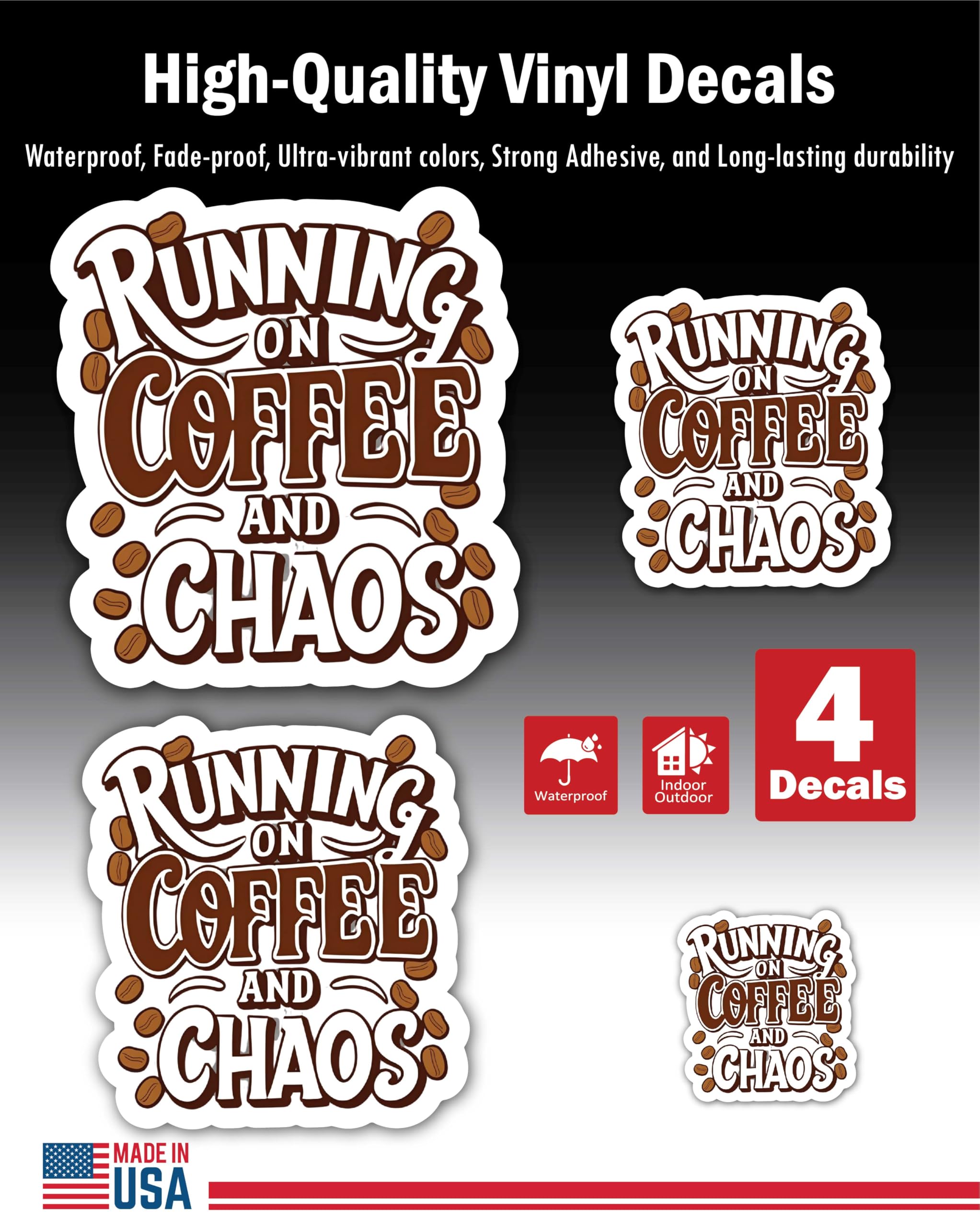 2 (Pieces) 3" and 5" Stickers n Decals Magnificent - Motivational Sticker Vinyl Decal Sticker, Water