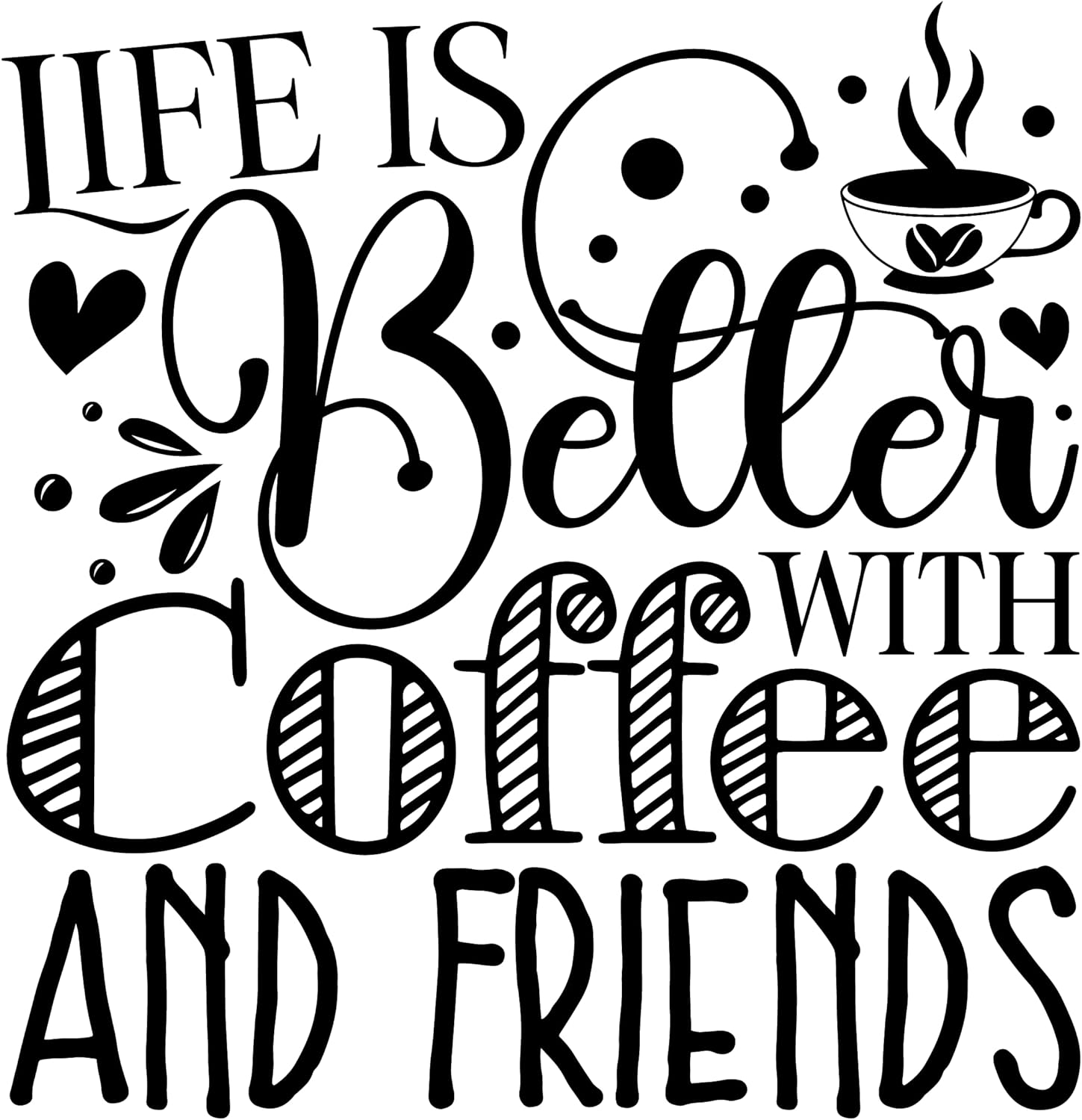 Inspirational Quote "Coffee Before Talkie" Motivational Sticker Vinyl Decal Motivation Stickers- 5" Vinyl Sticker Waterproof