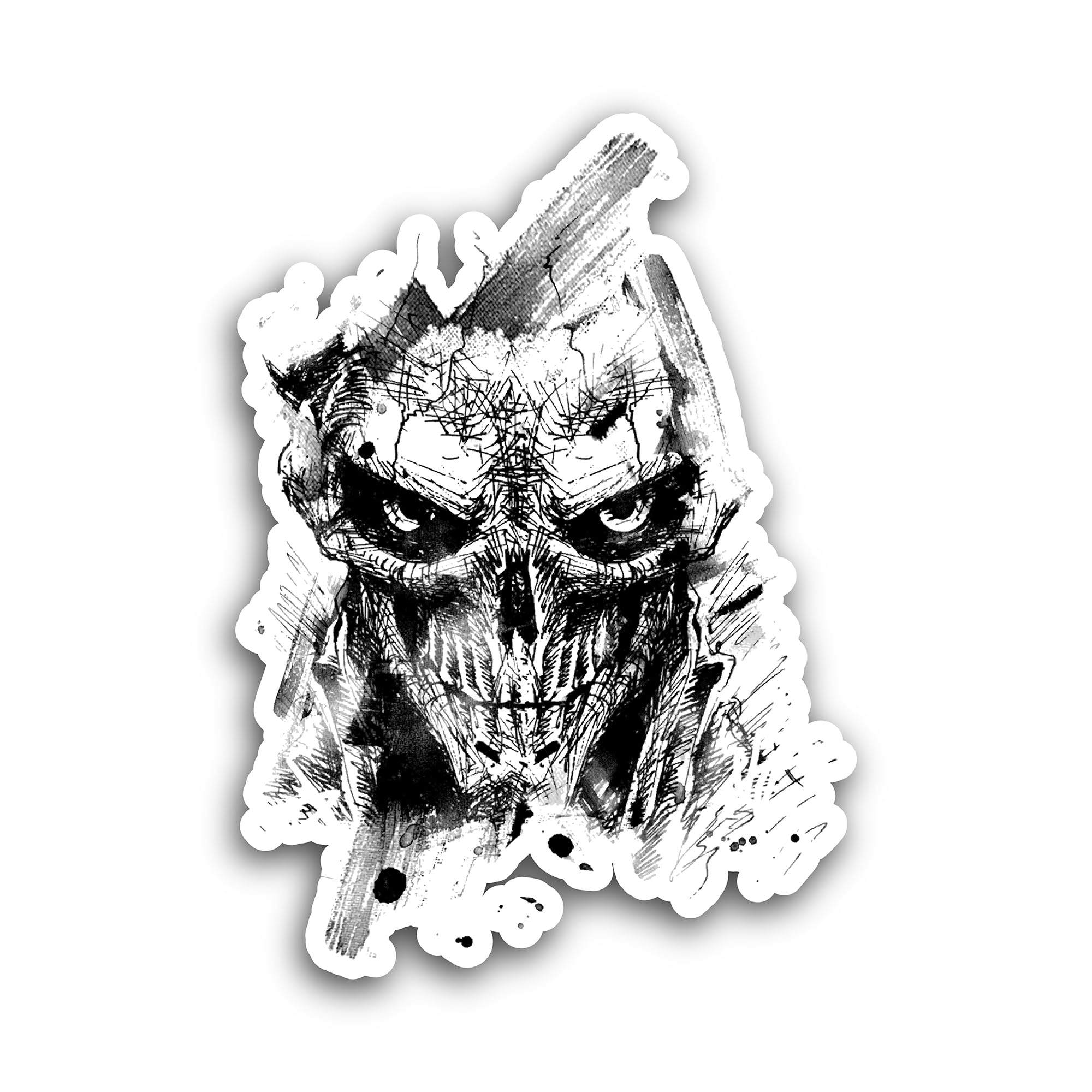 2 (Pieces) 3" and 5" Skull Vinyl Decals Sticker, Waterproof Vinyl Decals for Many Purpose Like Cars,