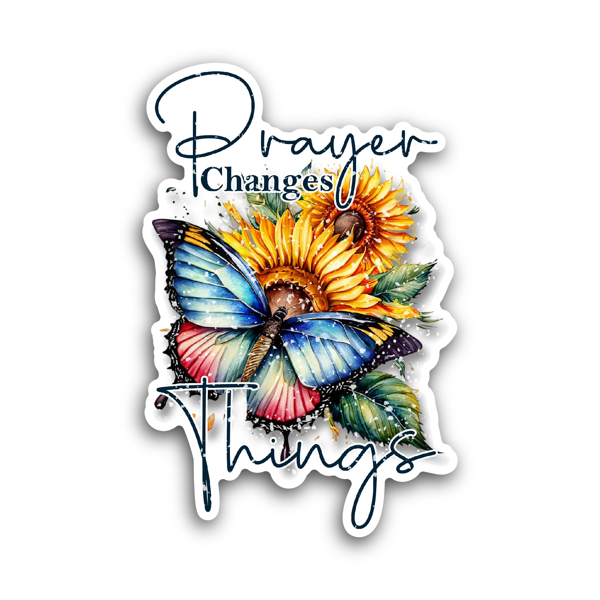 2 (Pieces) 3" and 5" Prayer Changes Sticker, Waterproof Vinyl Decals for Many Purpose Like Cars, Tru