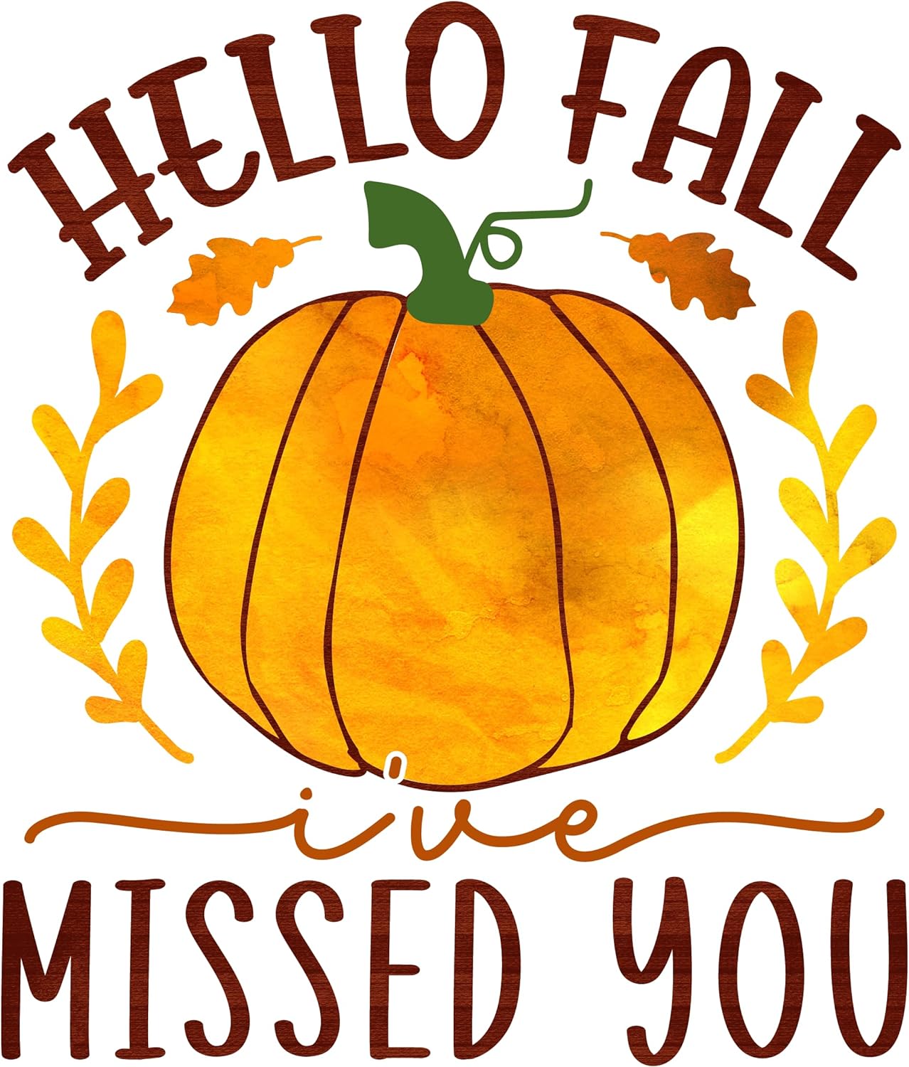 Inspirational Quote Hello Fall I've Missed You Great Gift Motivational Sticker Vinyl Decal Motivation Stickers- 5" Vinyl Sticker Waterproof