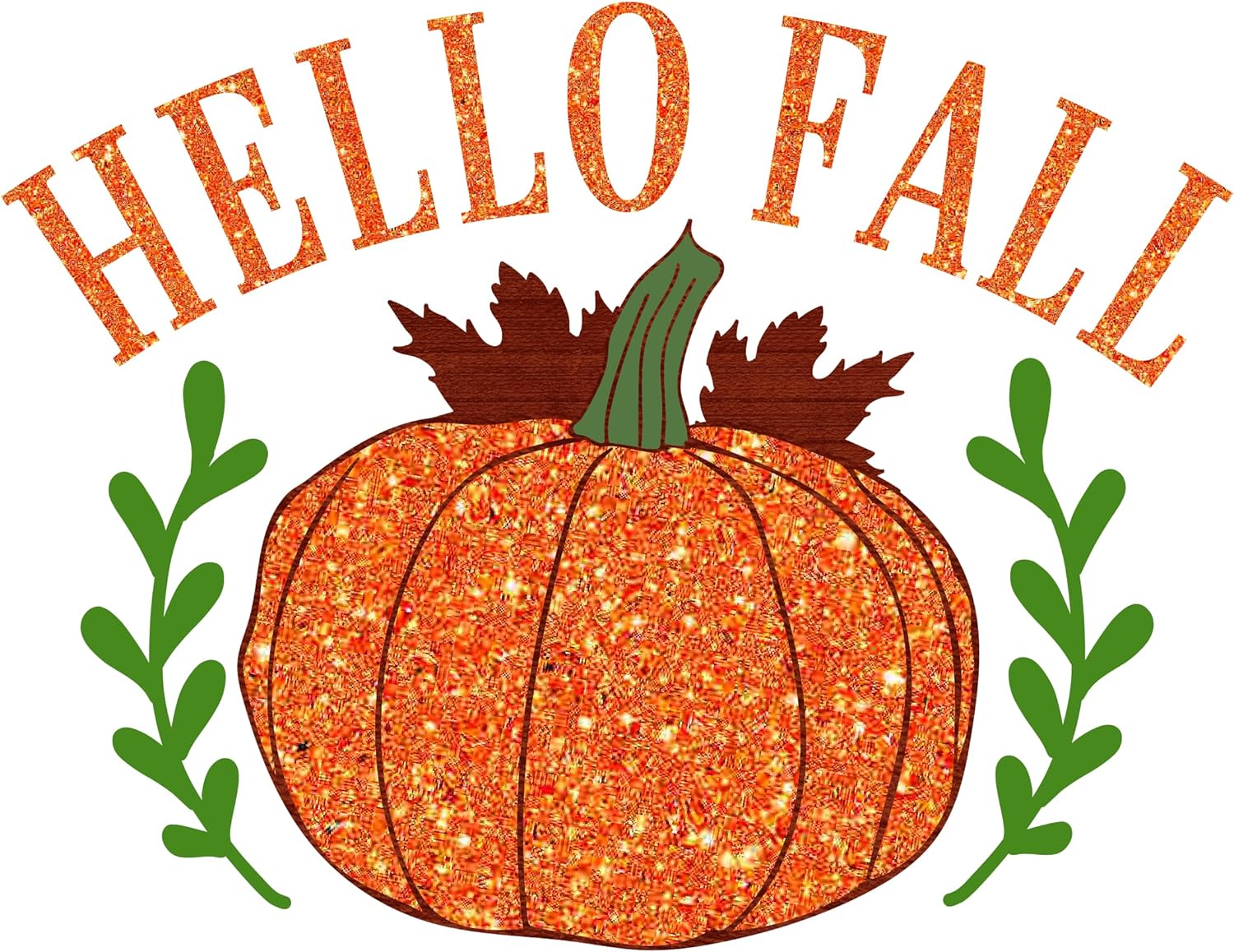Inspirational Quote Hello Fall Pumpkin Flower Motivational Sticker Vinyl Decal Motivation Stickers- 5" Vinyl Sticker Waterproof