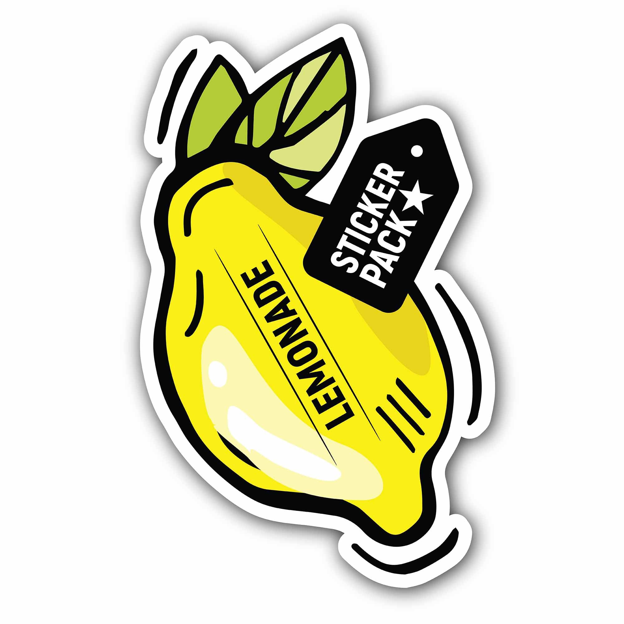 Lemonade Sticker, Waterproof Vinyl Decal Sticker Indoor Or Outdoor 2 (Pieces) 3" and 5"