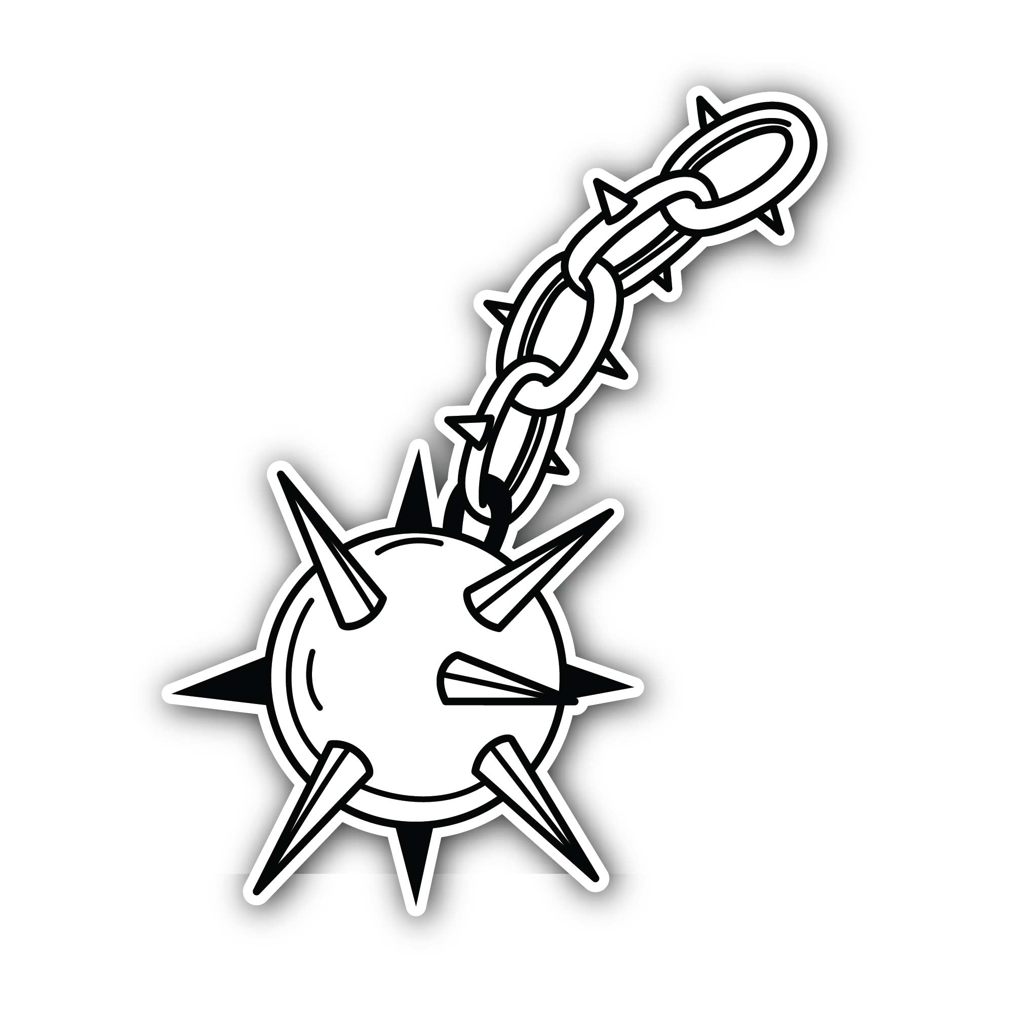 Mace Chain Sticker, Waterproof Vinyl Decal Sticker Indoor Or Outdoor 2 (Pieces) 3" and 5"