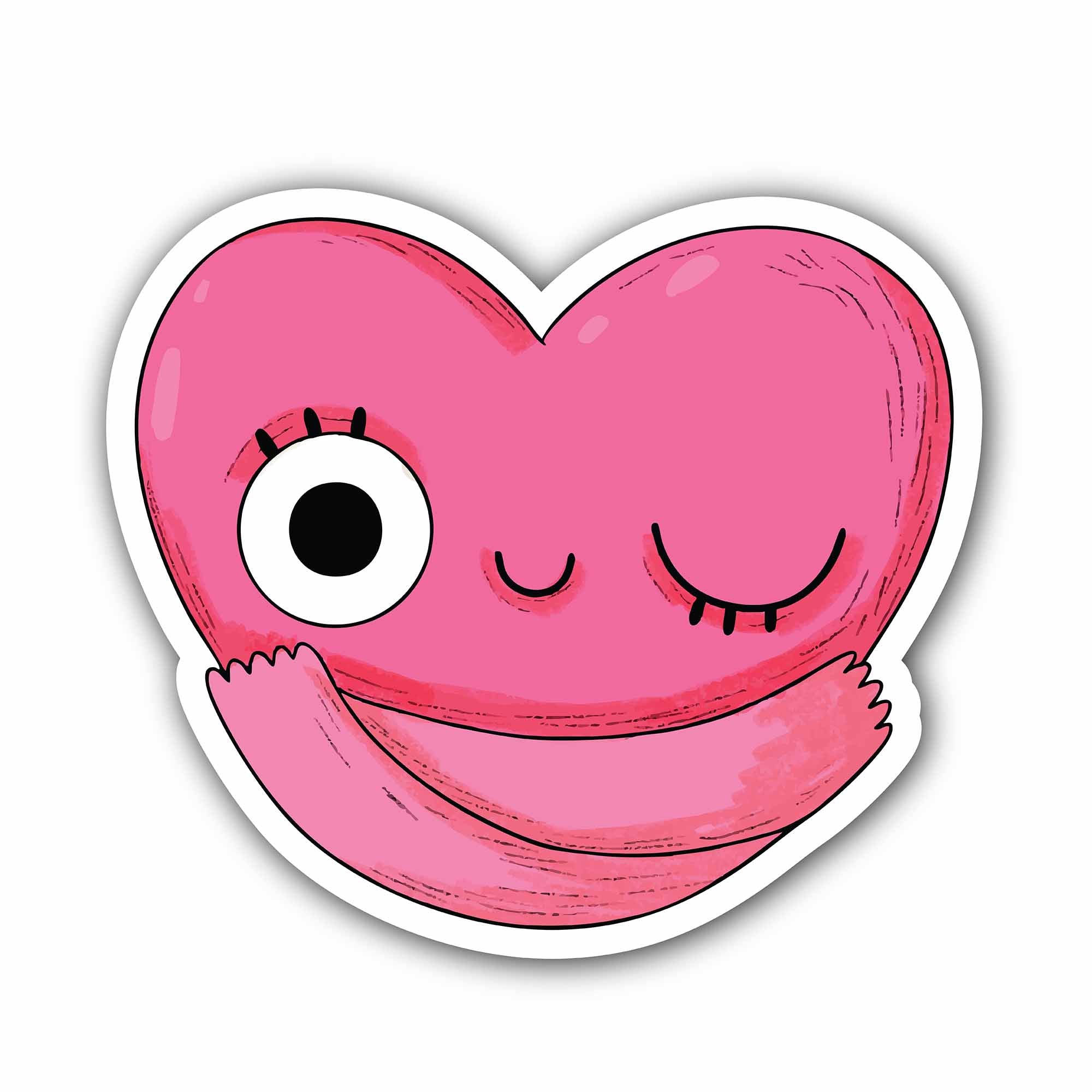 Self-Love Heart Sticker, Waterproof Vinyl Decal Sticker Indoor Or Outdoor 2 (Pieces) 3" and 5"
