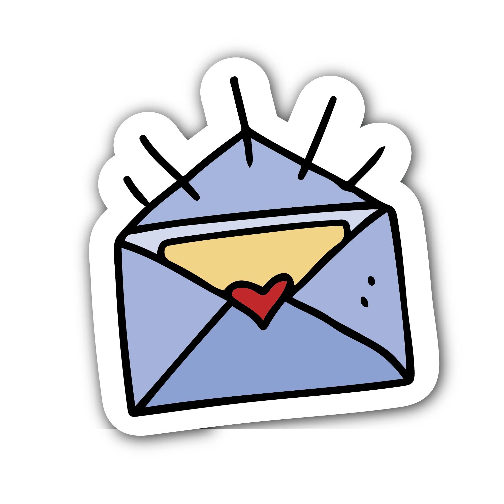 Love Letter Sticker, Waterproof Vinyl Decal Sticker Indoor Or Outdoor 2 (Pieces) 3" and 5"