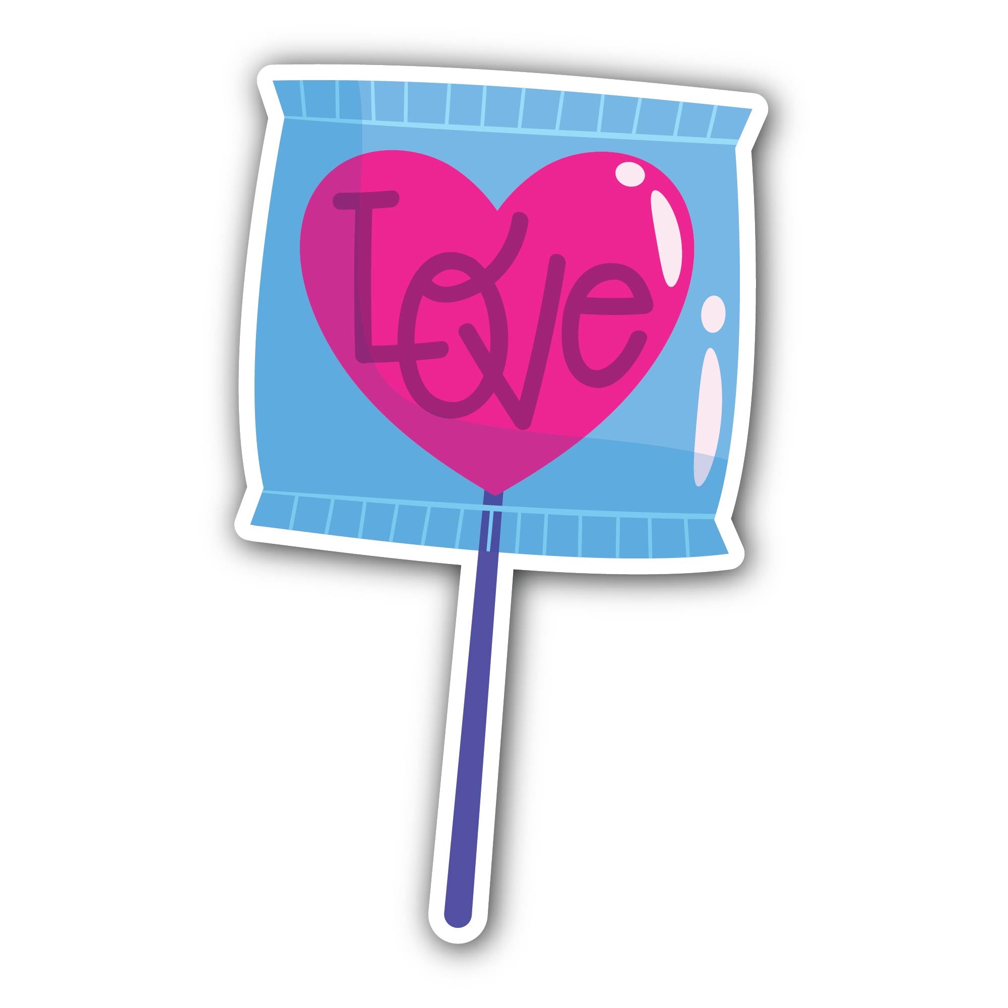 Love Sticker, Waterproof Vinyl Decal Sticker Indoor Or Outdoor 2 (Pieces) 3" and 5"