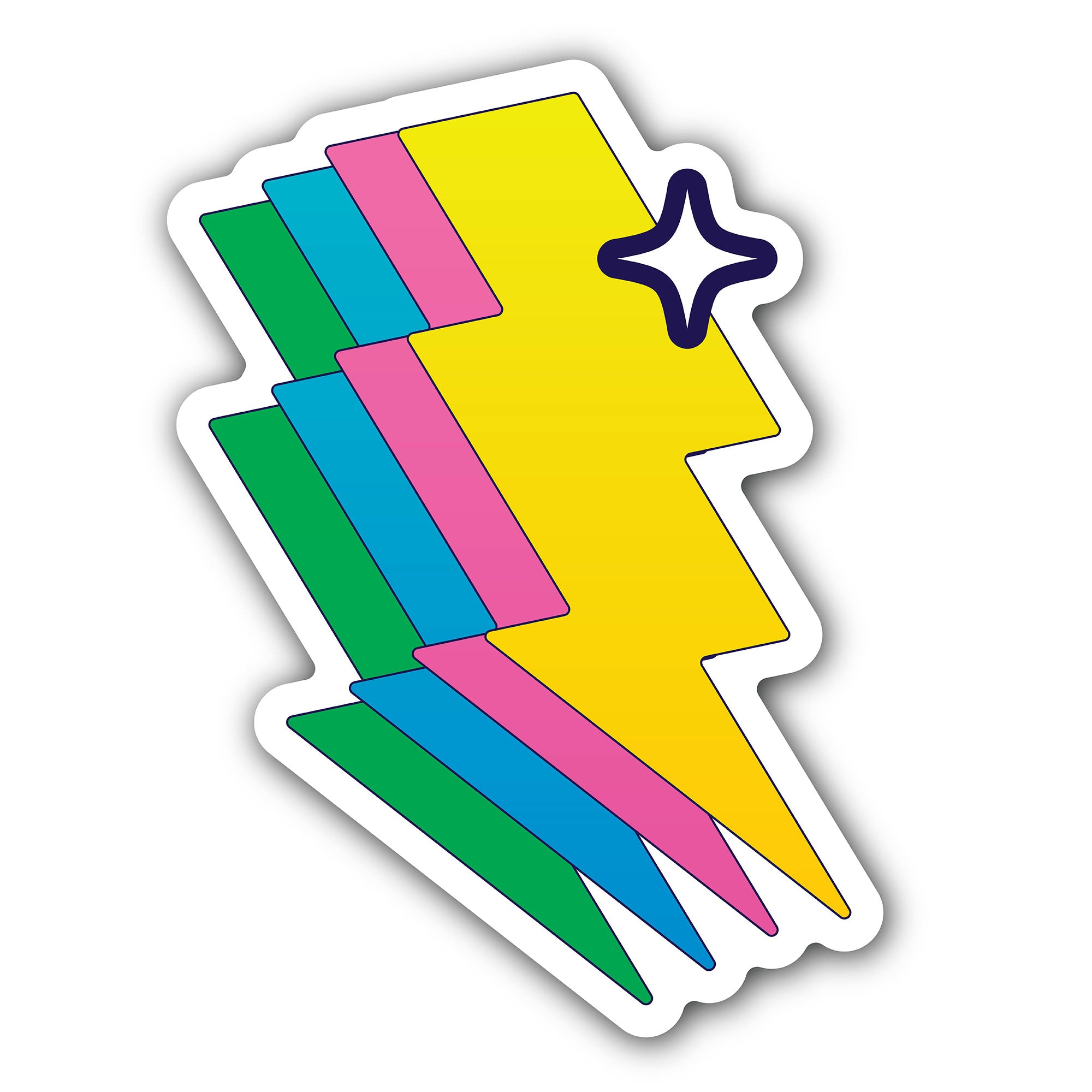 Lightning Bolts Sticker, Waterproof Vinyl Decal Sticker Indoor Or Outdoor 2 (Pieces) 3" and 5"