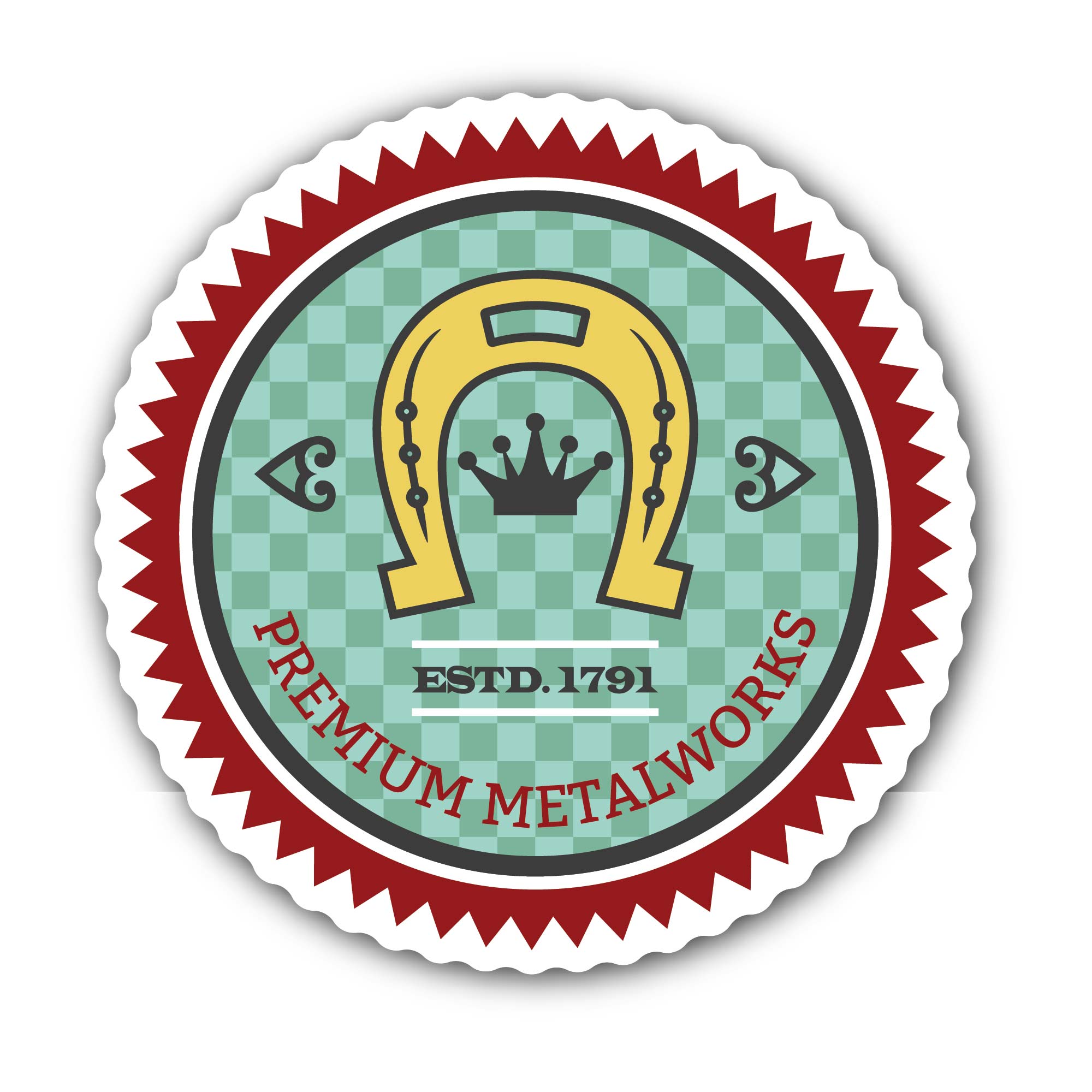 Double-Sided Blacksmith's Badge Of Honour Sticker, Waterproof Vinyl Decal Sticker Indoor Or Outdoor 2 (Pieces) 3" and 5"