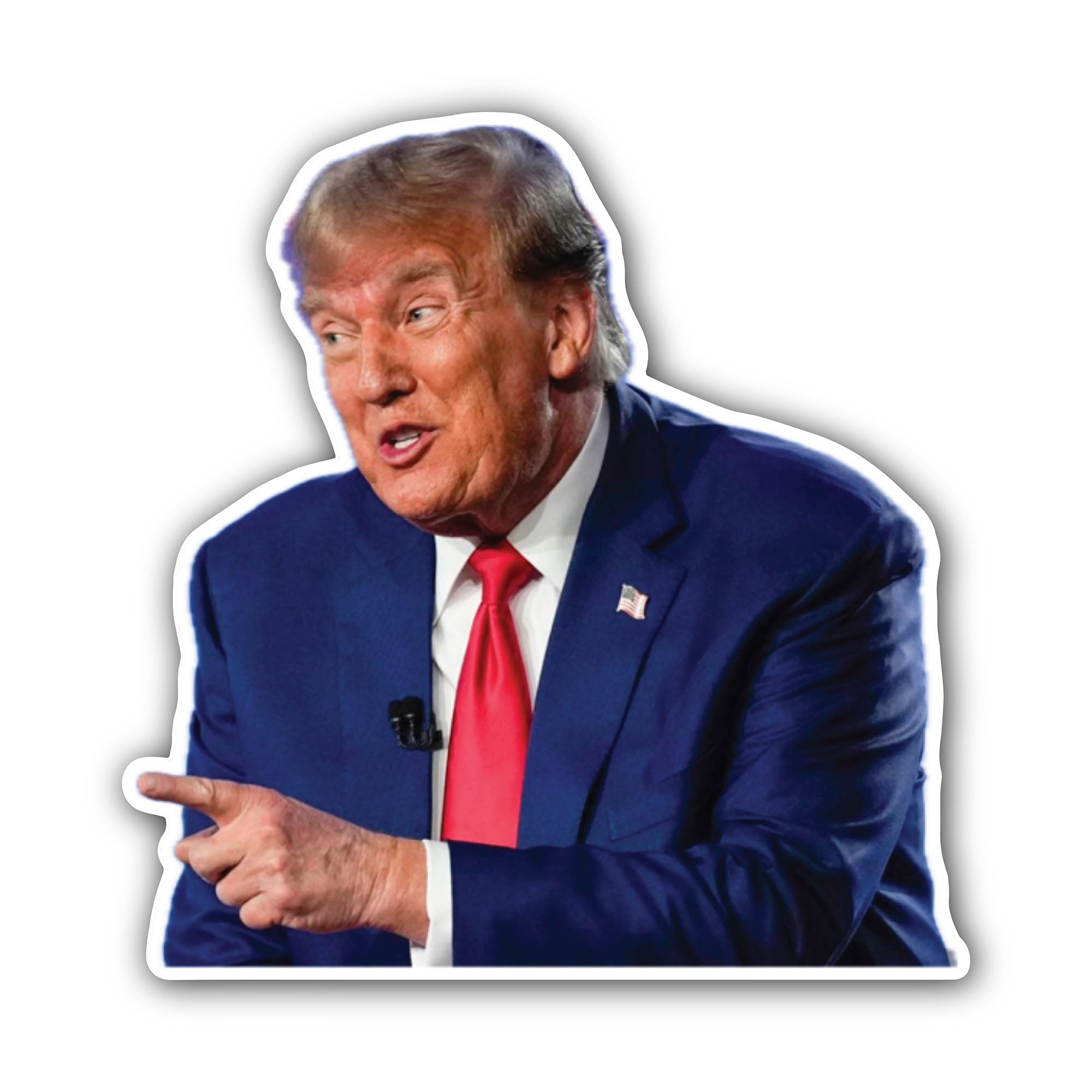 Funny trump Sticker, Waterproof Vinyl Decal Sticker Indoor Or Outdoor 2 (Pieces) 3" and 5"