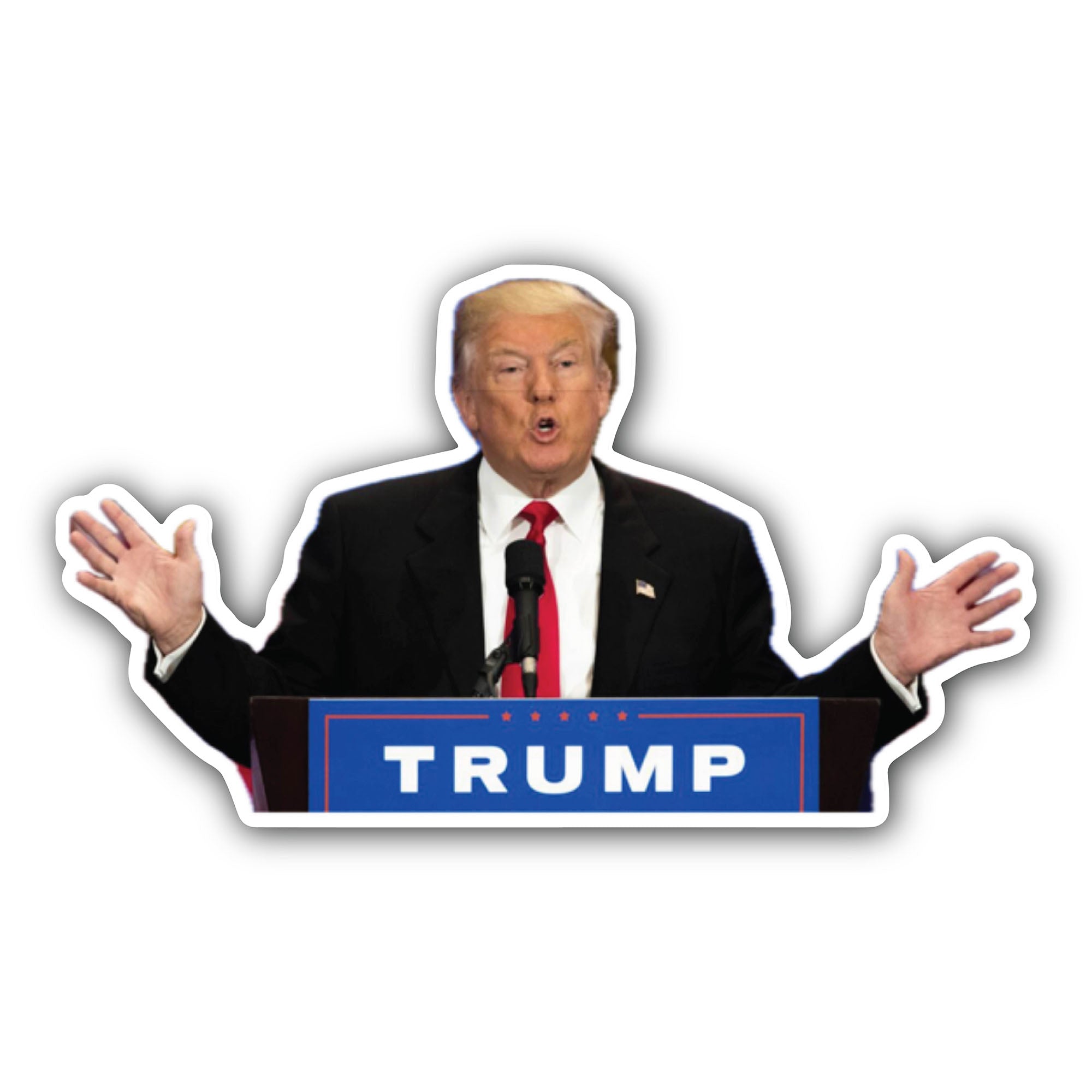 Trump Speech Sticker, Waterproof Vinyl Decal Sticker Indoor Or Outdoor 2 (Pieces) 3" and 5"