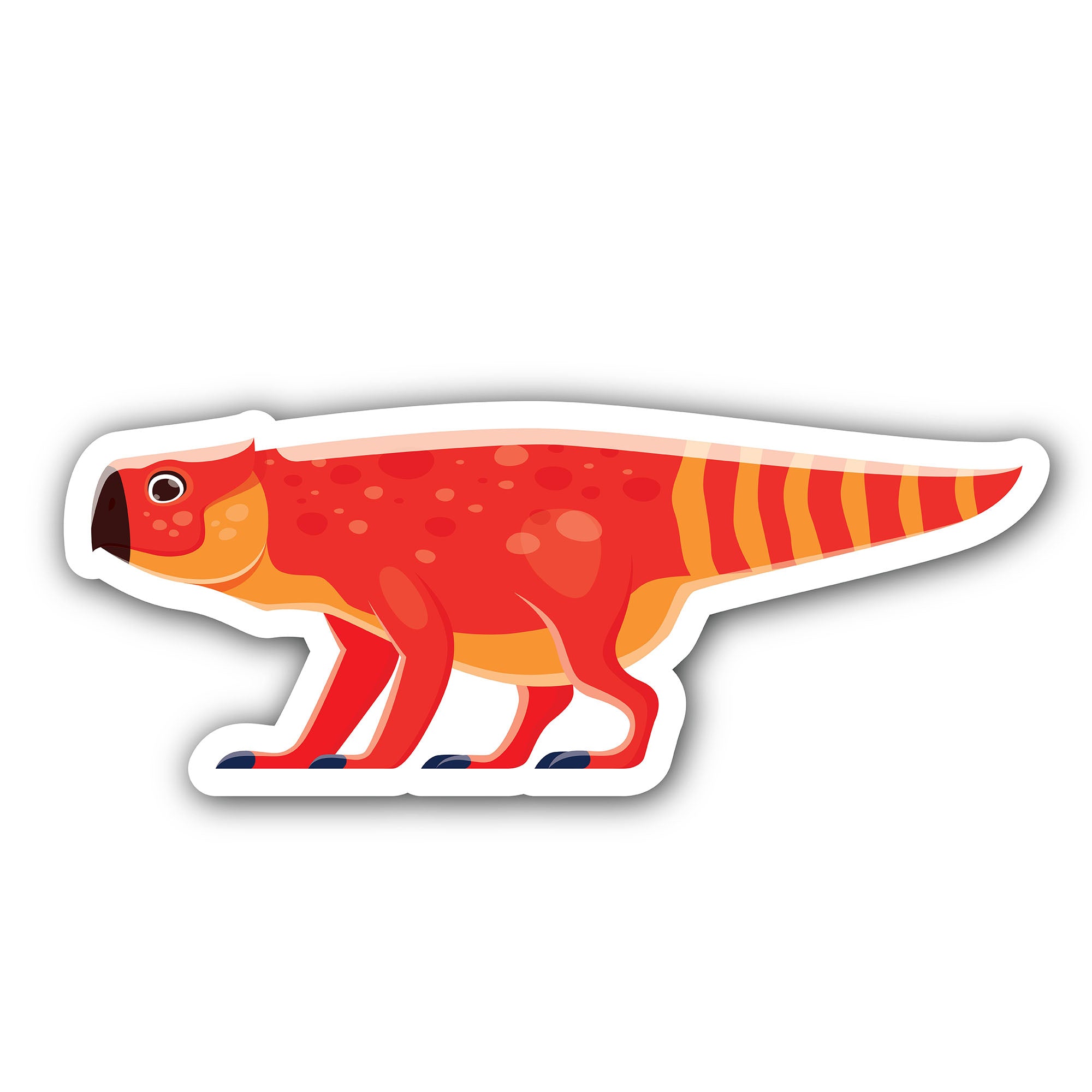 Bagaceratops, cartoon dinosaur Sticker, Waterproof Vinyl Decal Sticker Indoor Or Outdoor 2 (Pieces) 3" and 5"