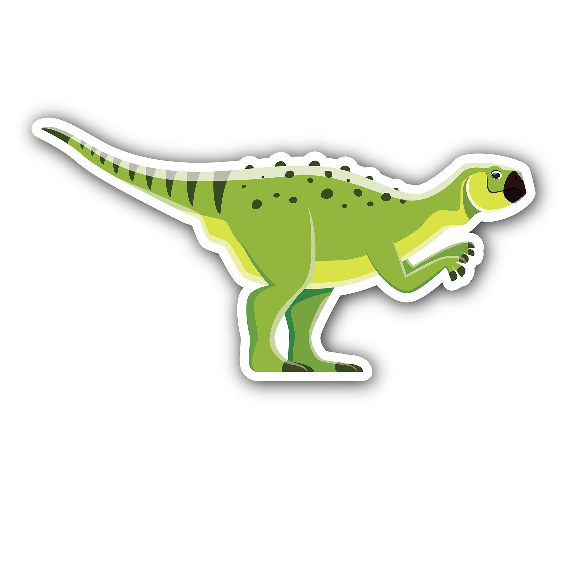 Cartoon Psittacosaurus dinosaur Sticker, Waterproof Vinyl Decal Sticker Indoor Or Outdoor 2 (Pieces) 3" and 5"