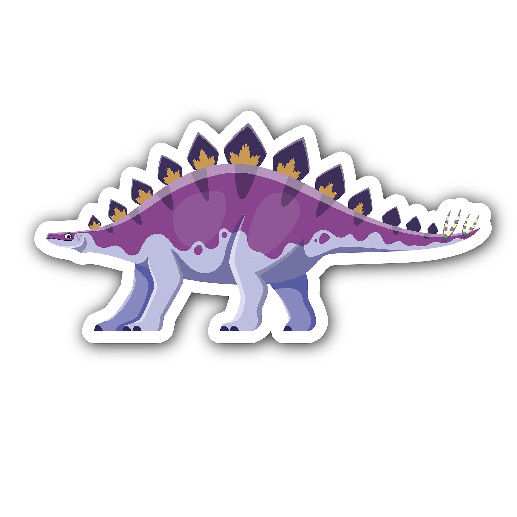 Cartoon Dravidosaurus dinosaur Sticker, Waterproof Vinyl Decal Sticker Indoor Or Outdoor 2 (Pieces) 3" and 5"