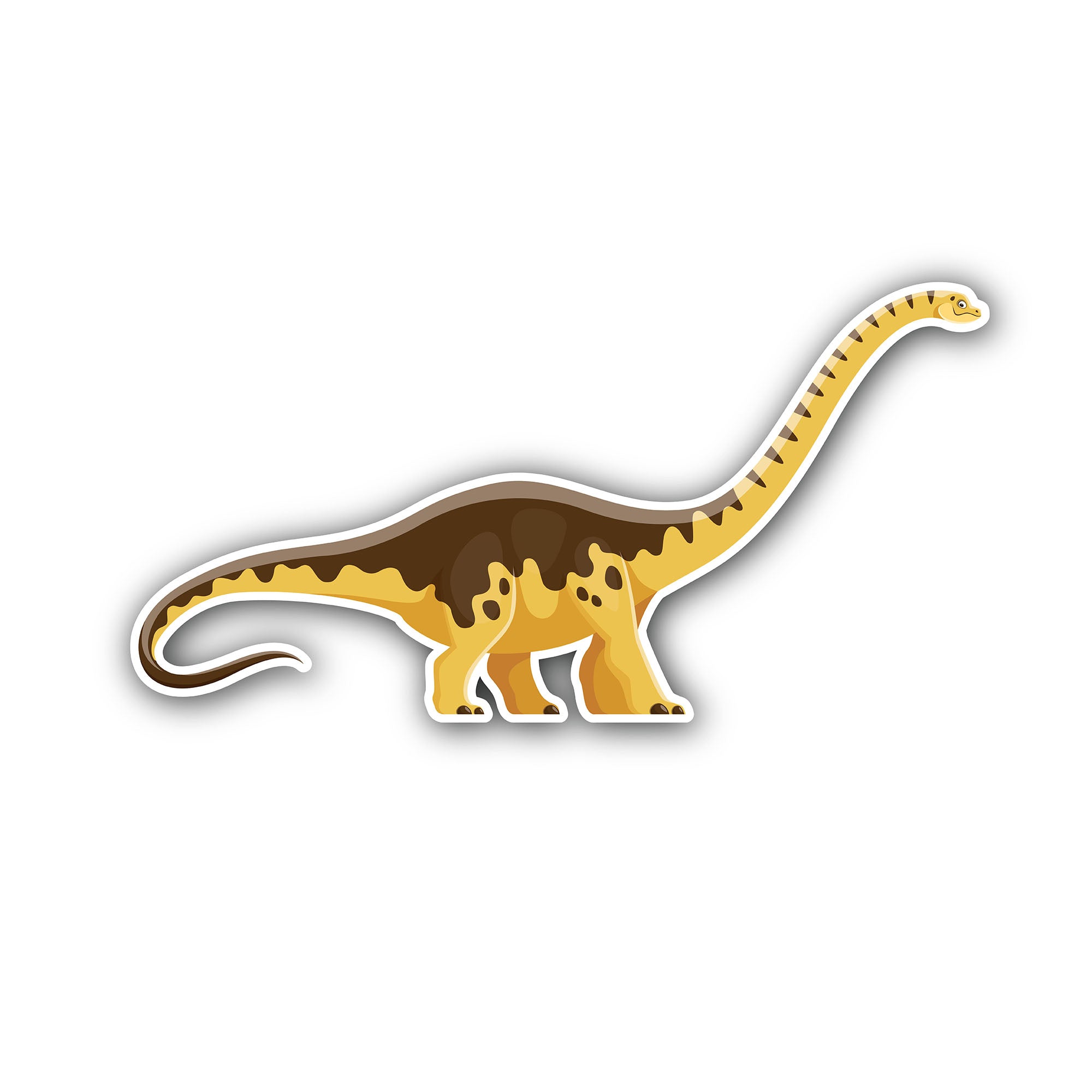 Cartoon hypselosaurus dinosaur Sticker, Waterproof Vinyl Decal Sticker Indoor Or Outdoor 2 (Pieces) 3" and 5"