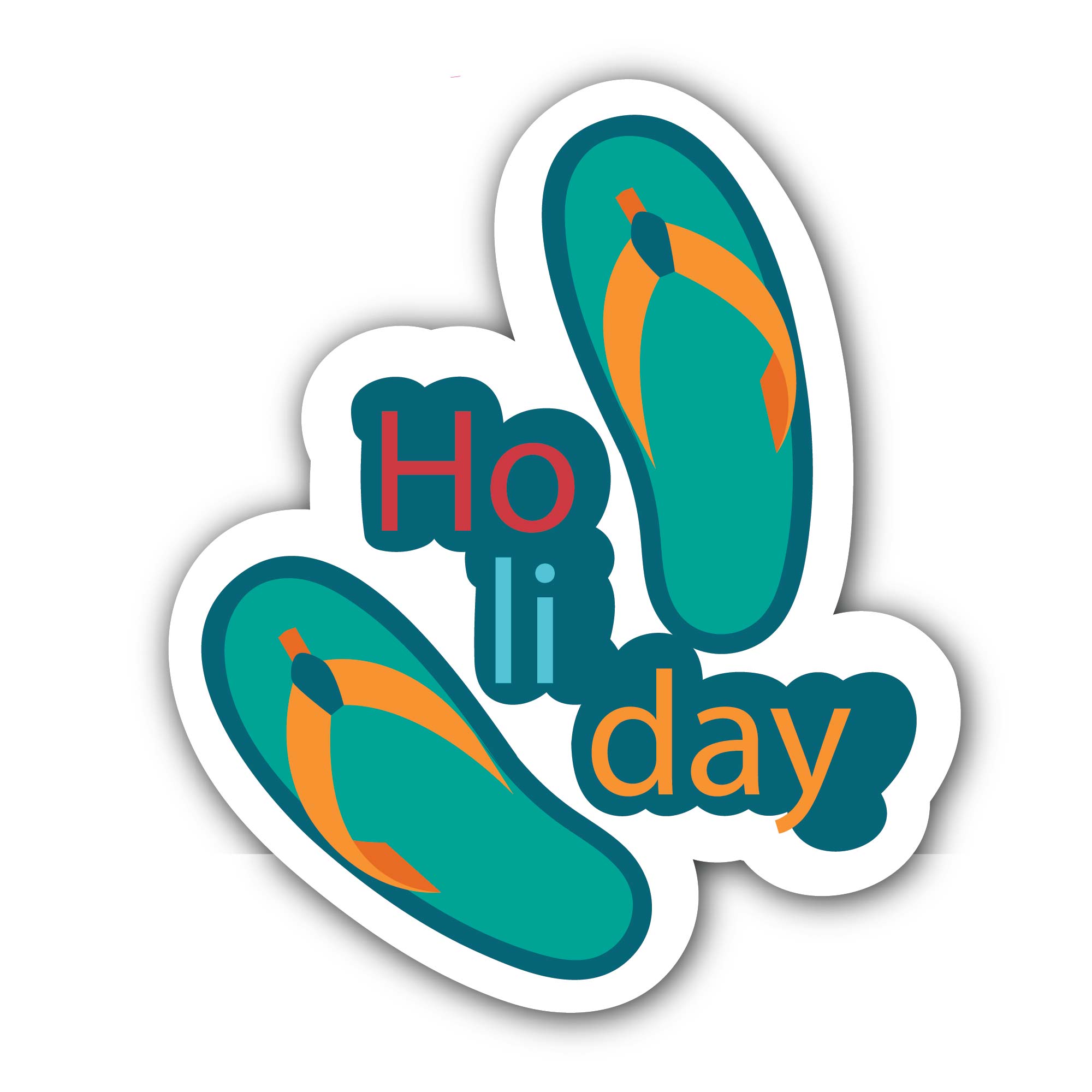 Holiday Sticker, Waterproof Vinyl Decal Sticker Indoor Or Outdoor 2 (Pieces) 3" and 5"