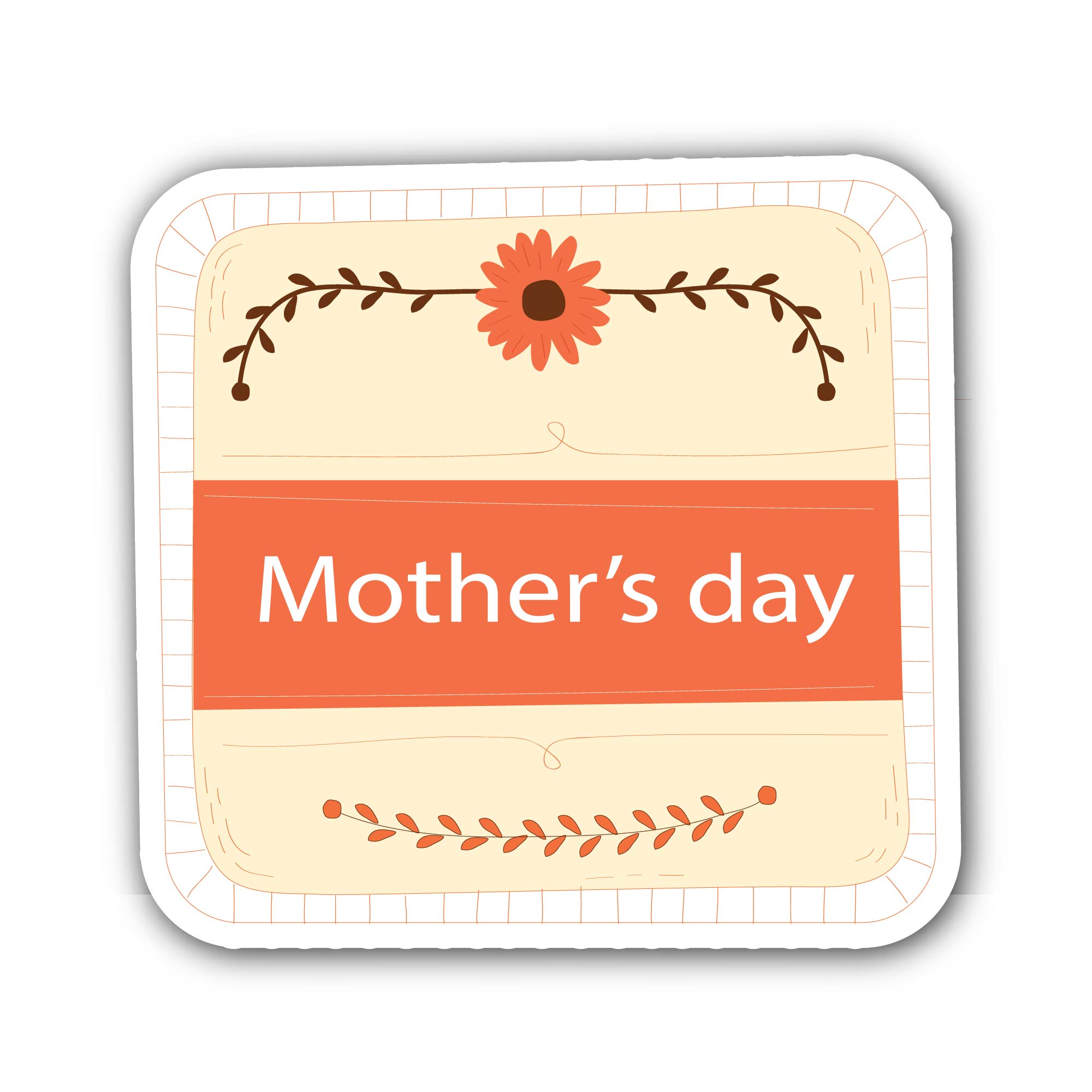 Mothers Day message Sticker, Waterproof Vinyl Decal Sticker Indoor Or Outdoor 2 (Pieces) 3" and 5"