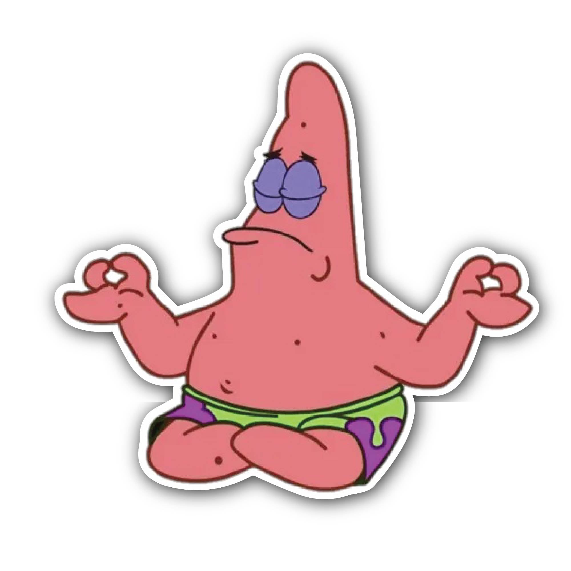 Doing Yoga Meme Sticker, Waterproof Vinyl Decal Sticker Indoor Or Outdoor 2 (Pieces) 3" and 5"